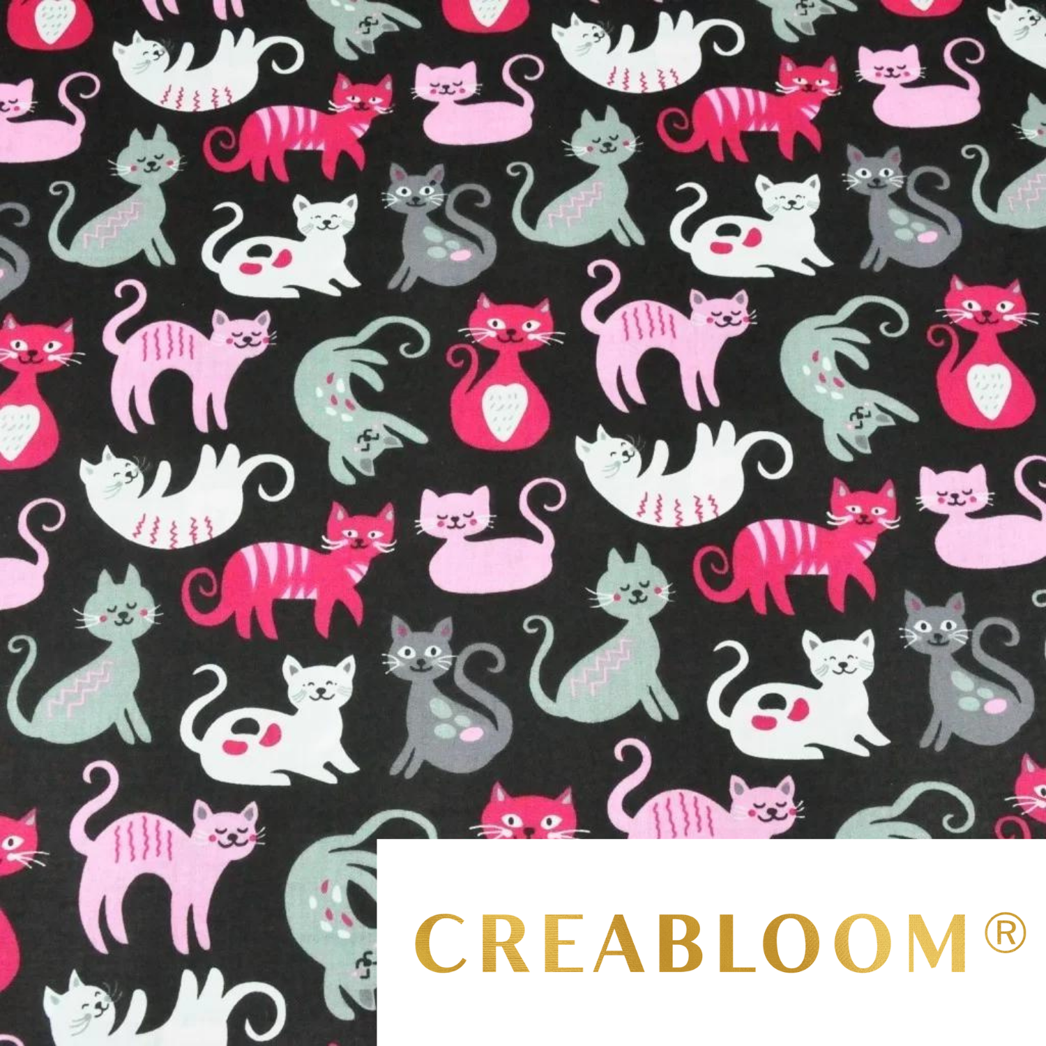Tissu Coton Motif Chats