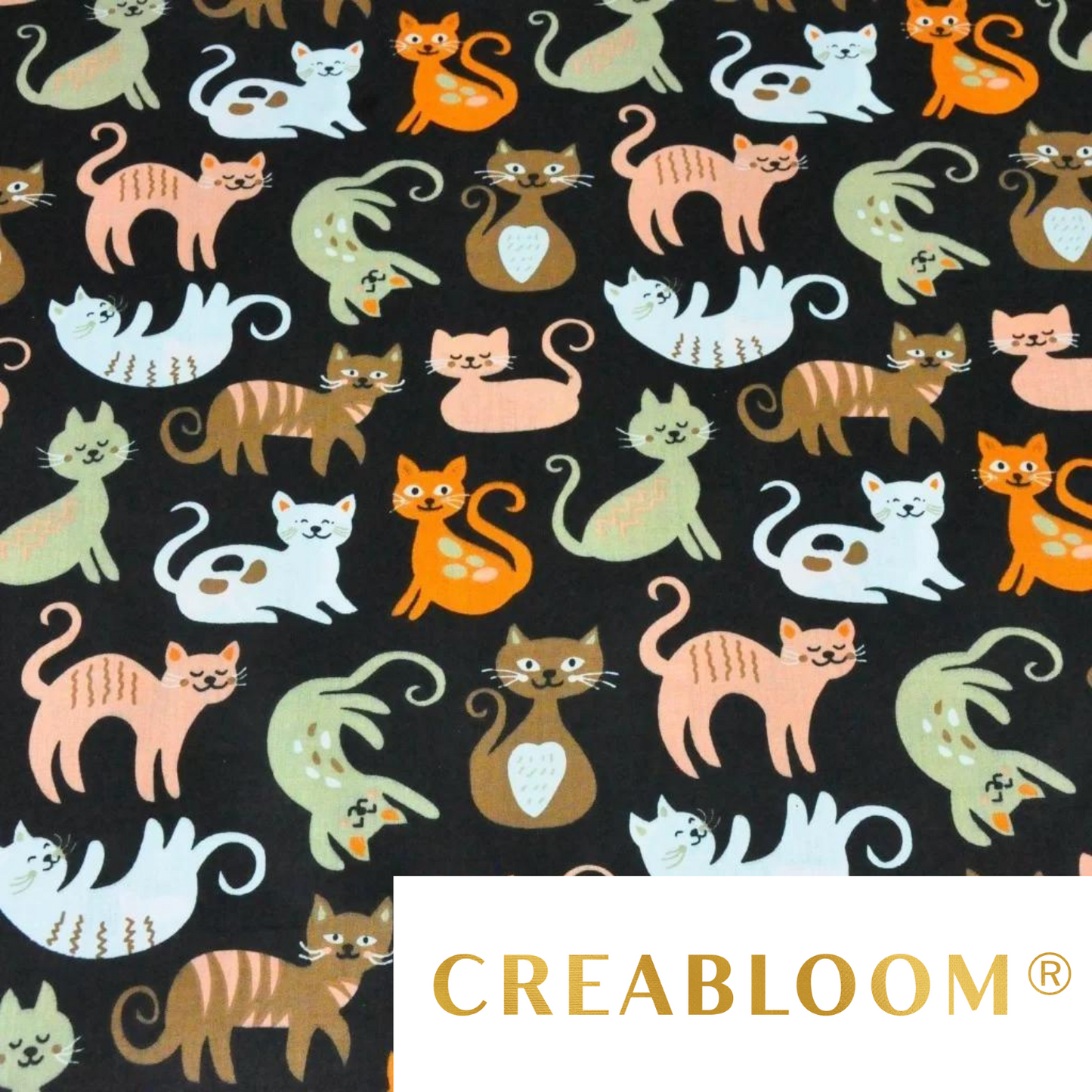Tissu Coton Motif Chats