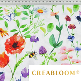 Tissu Coton Motif Fleurs