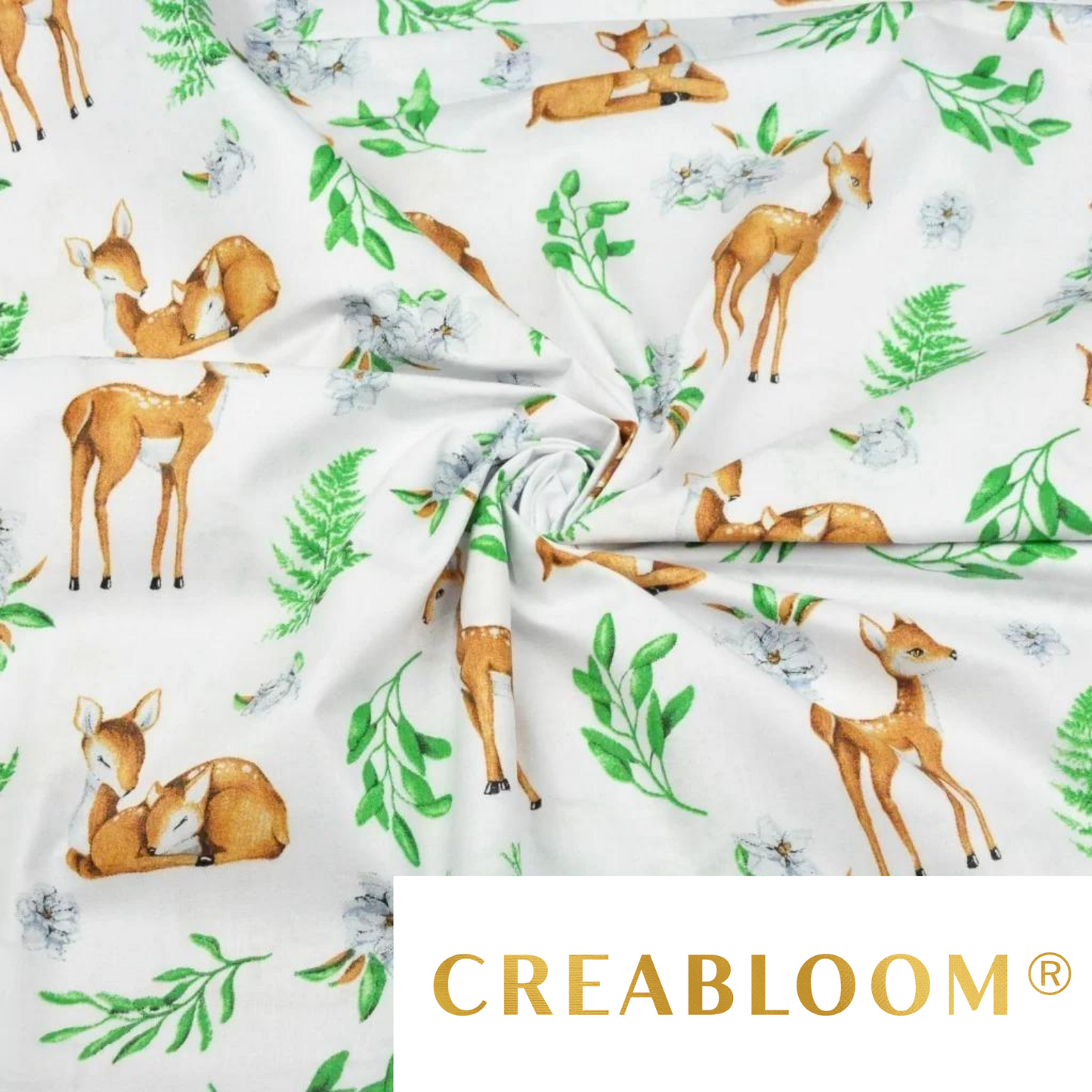 Tissu Coton Motif Biches