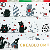 Tissu Coton Motif Chats