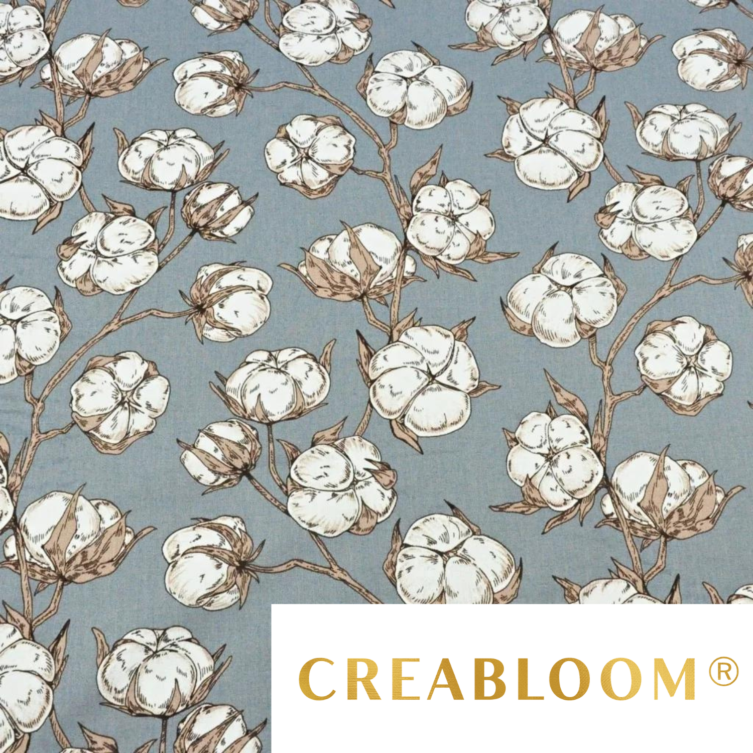 Tissu Coton Motif Fleurs De