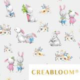Tissu Coton Motif Lapins