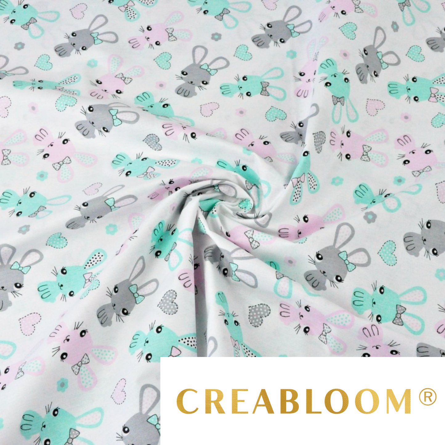 Tissu Coton Motif Lapins