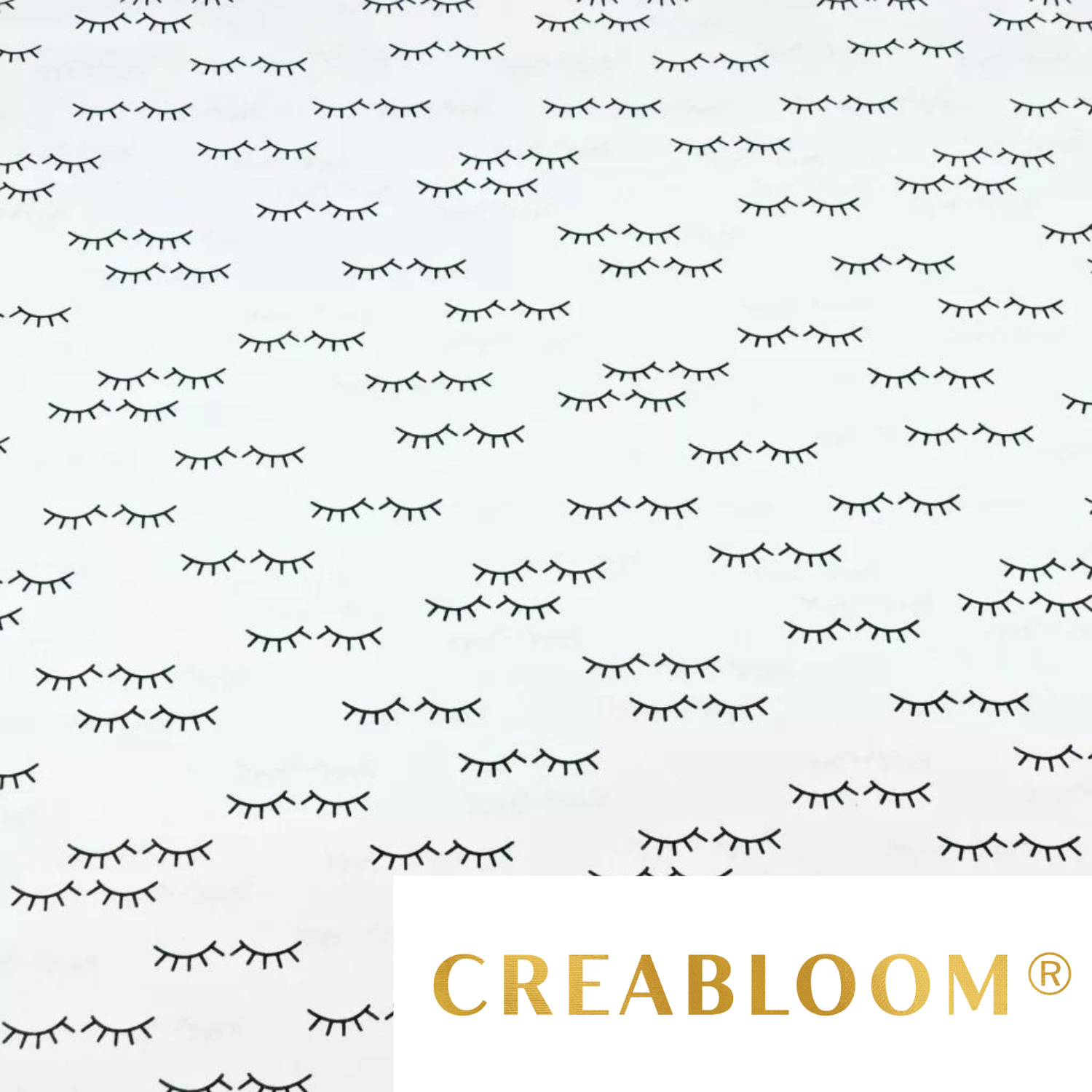 Tissu Coton Motif Cils