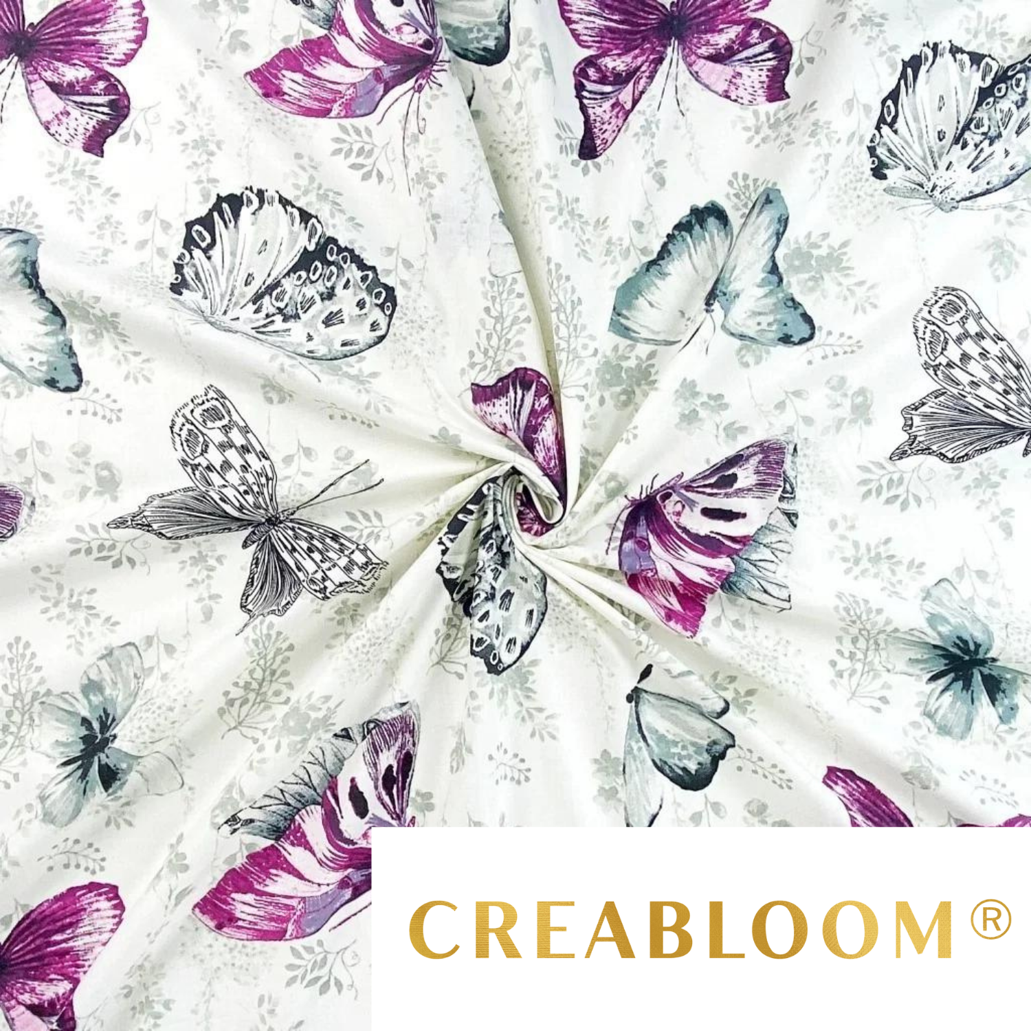 Tissu Coton Motif Papillons