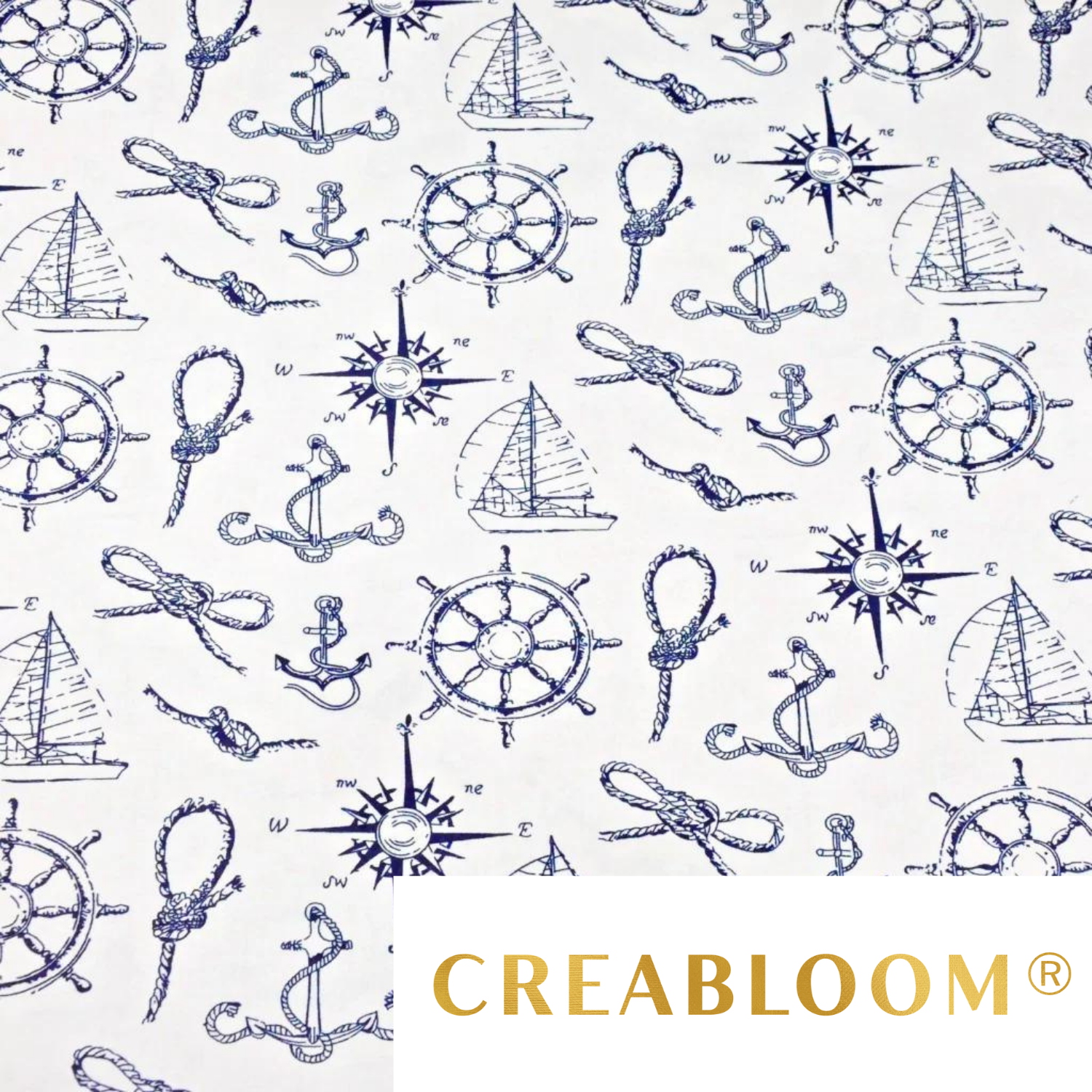 Tissu Coton Motif Navigateur