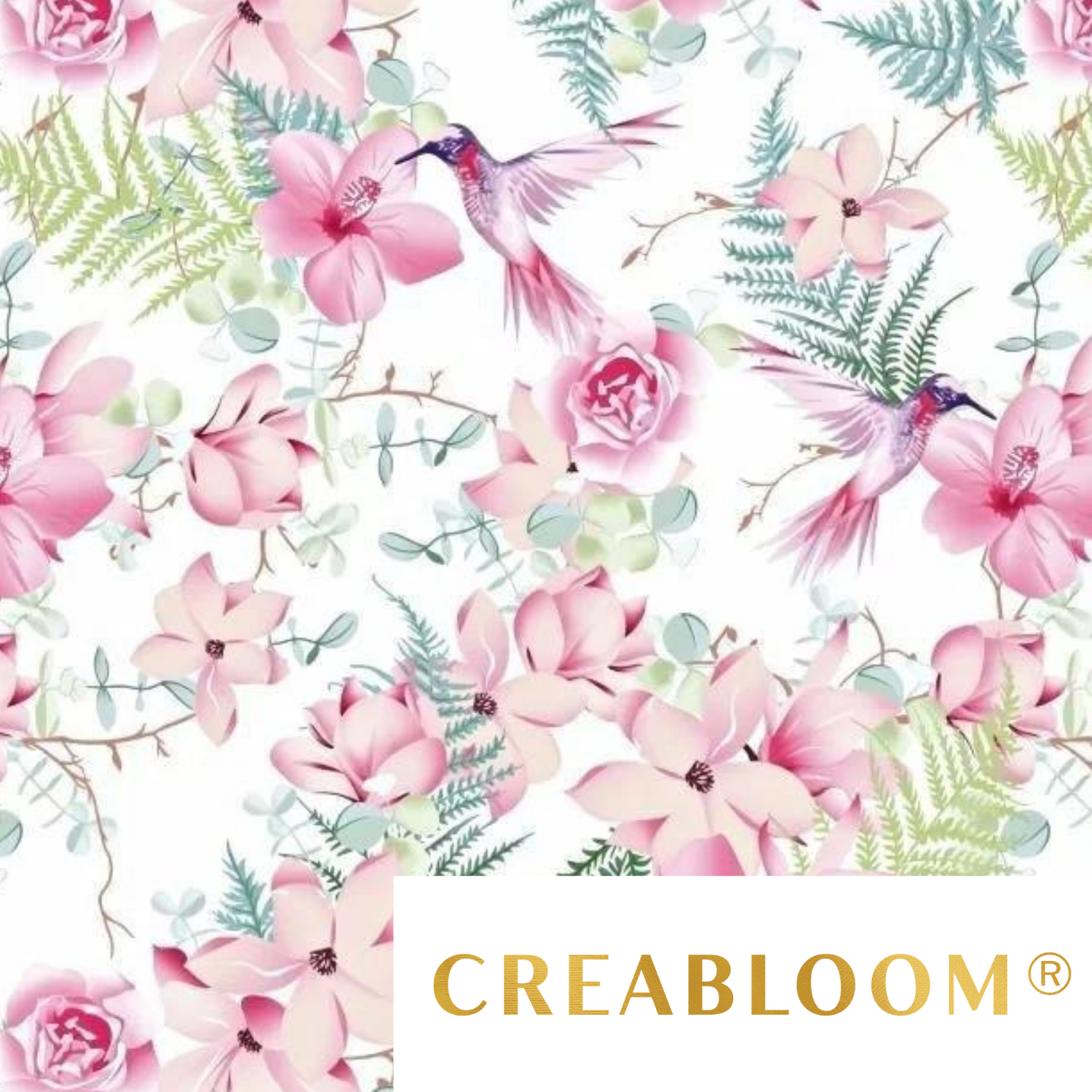 Tissu Coton Motif Oiseaux