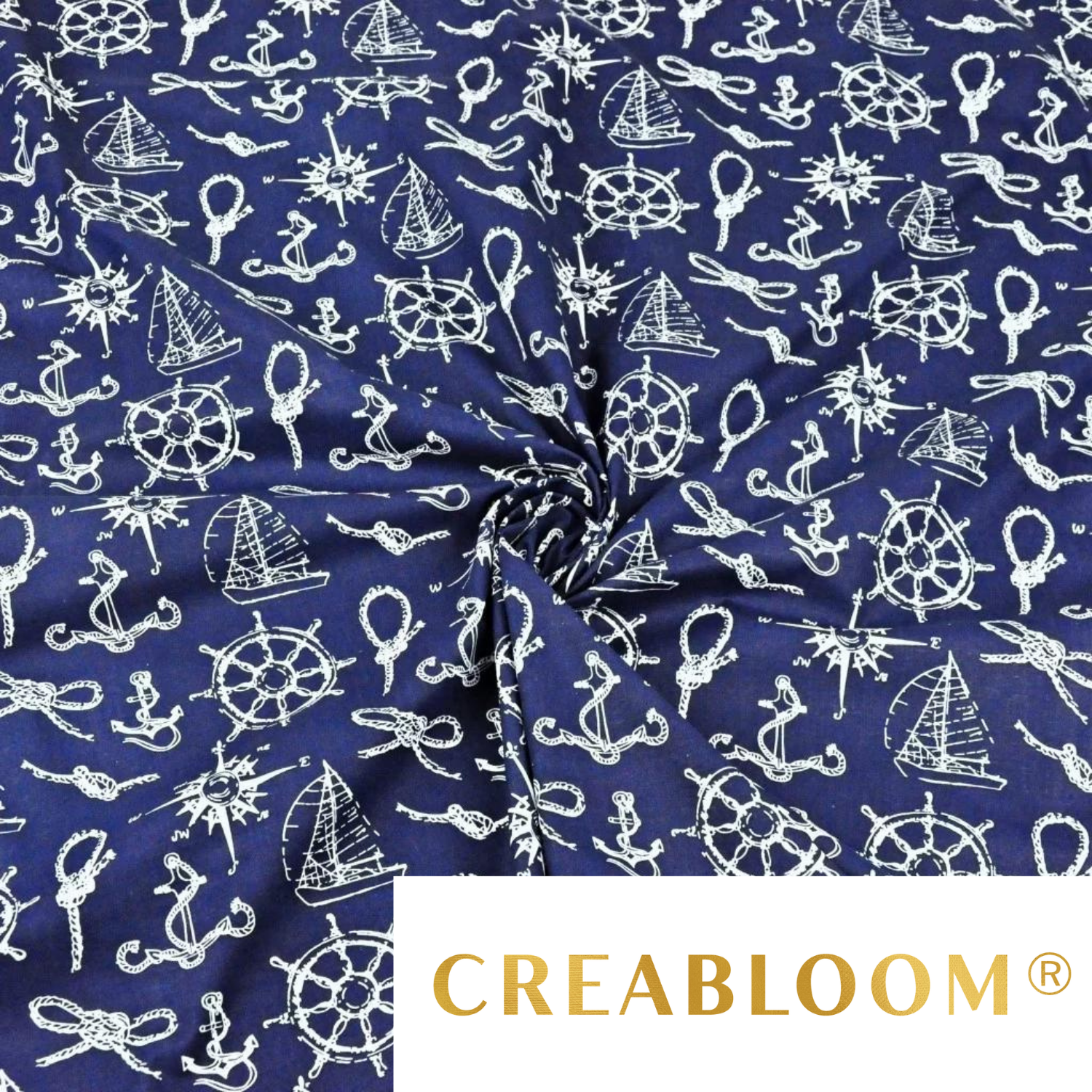 Tissu Coton Motif Navigateur