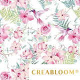 Tissu Coton Motif Oiseaux