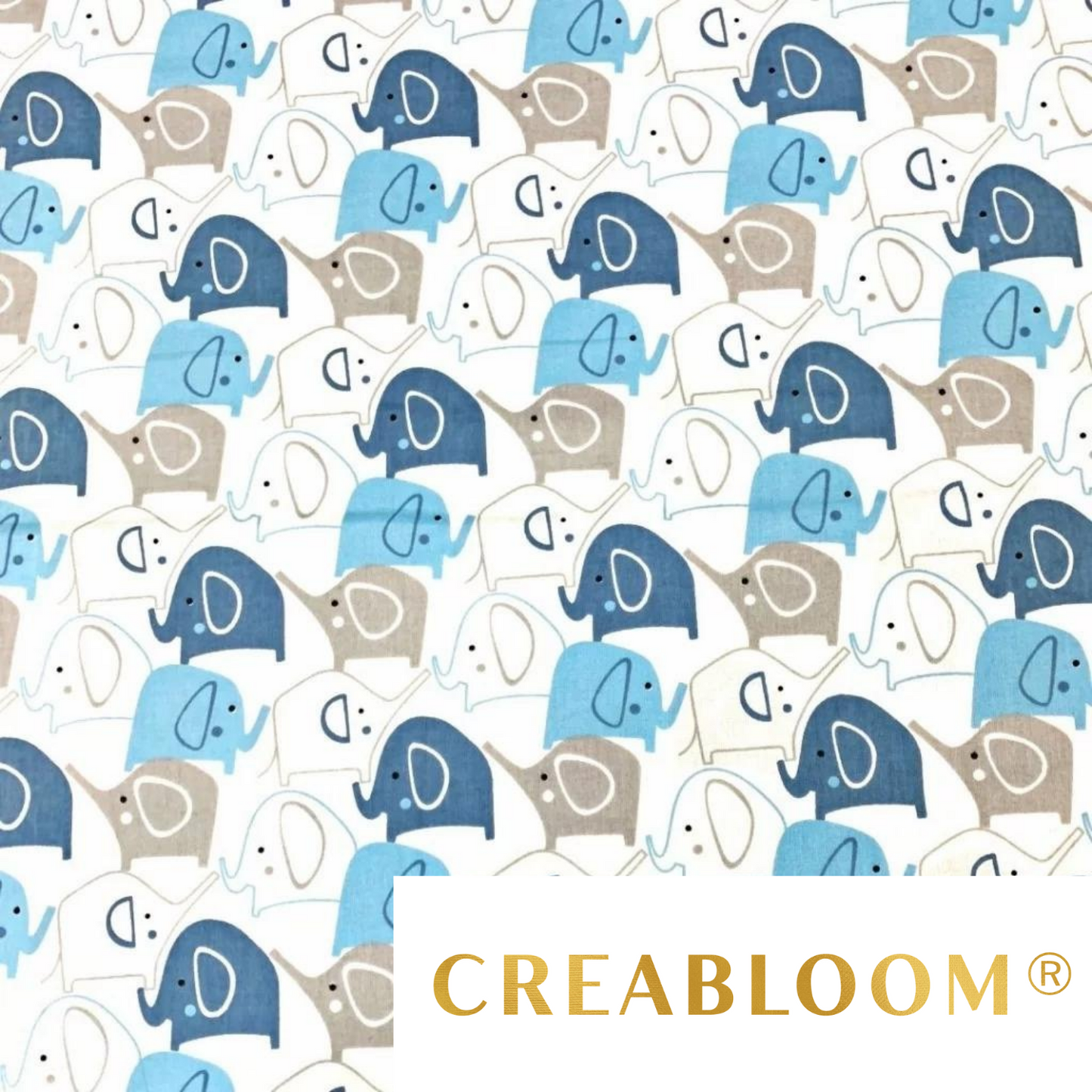 Tissu Coton Motif Éléphants