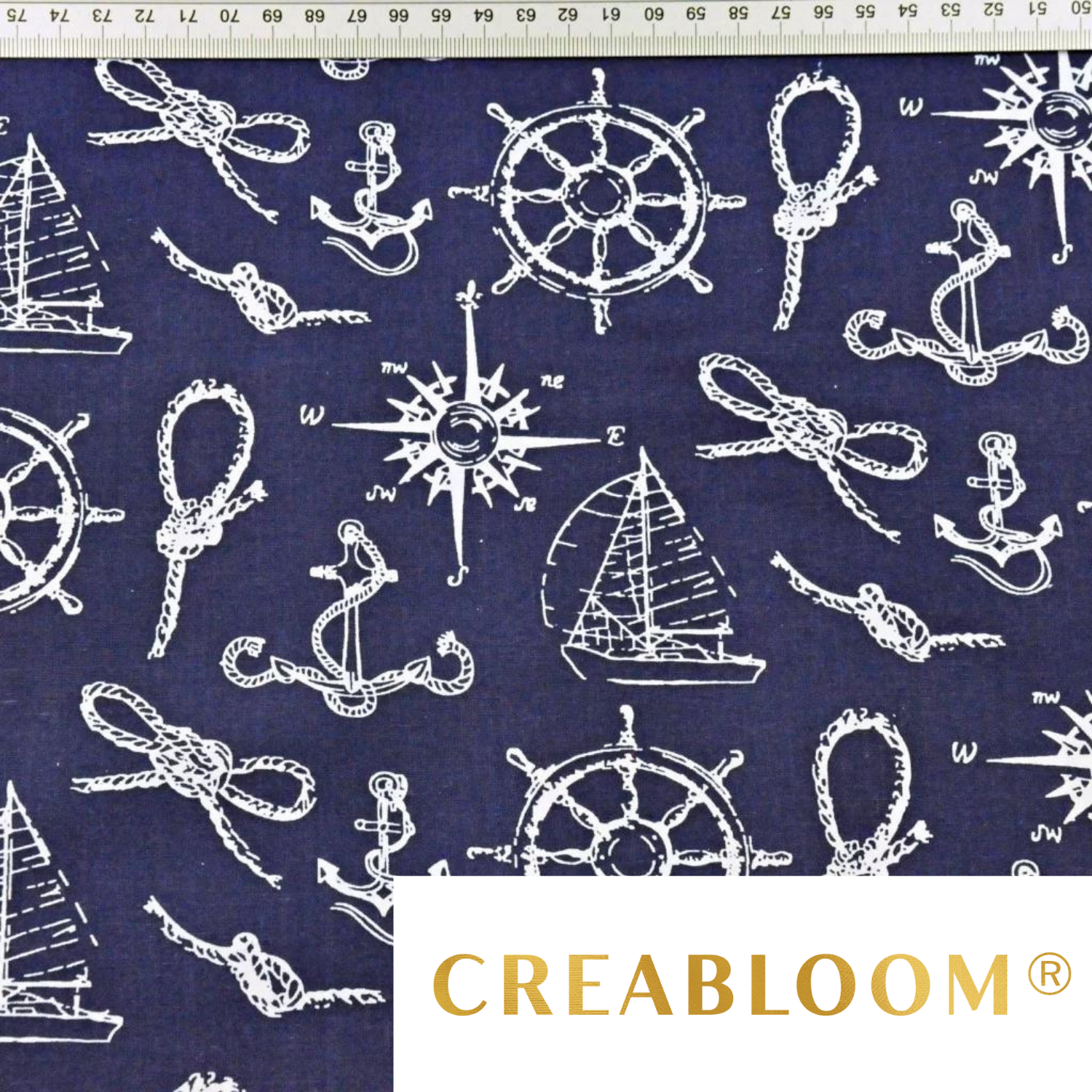Tissu Coton Motif Navigateur