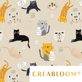 Tissu Coton Motif Chats