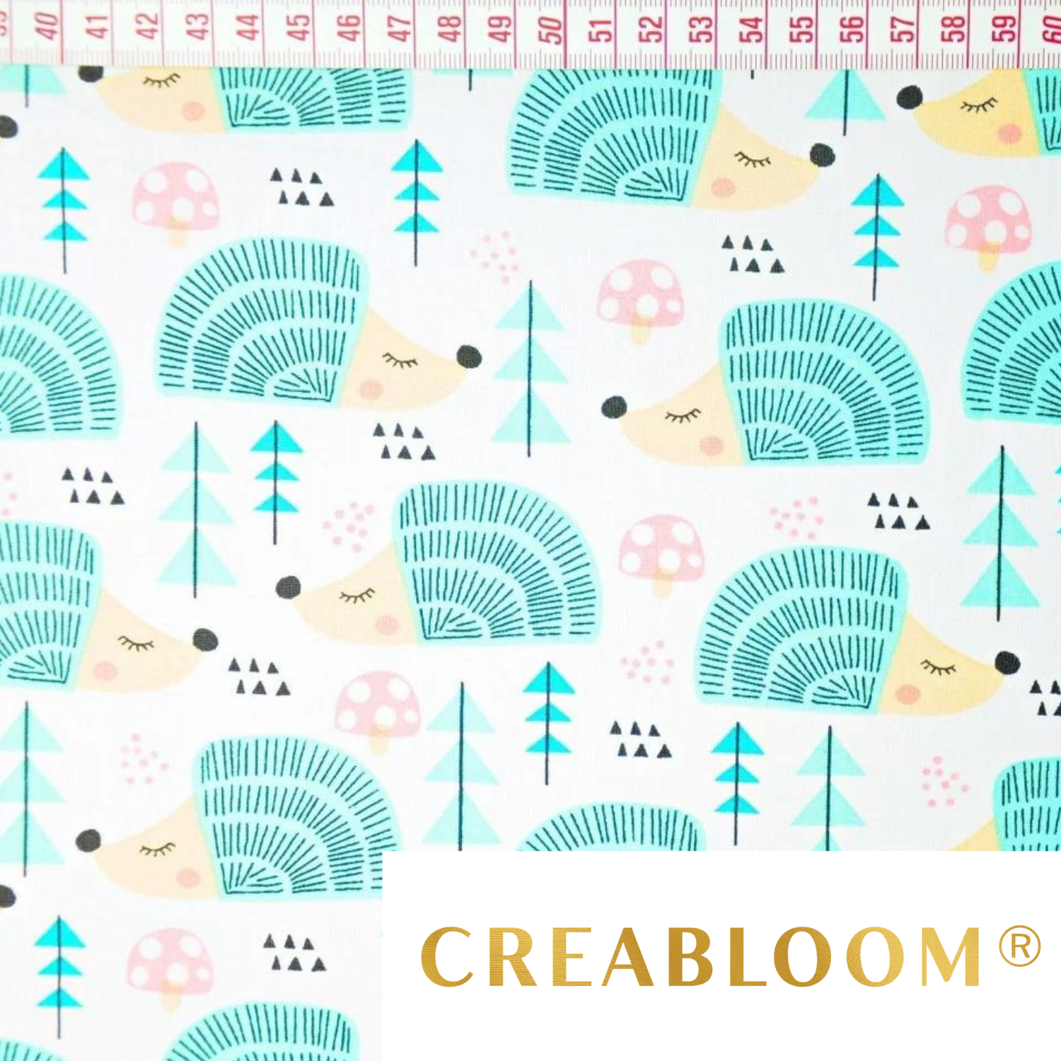 Tissu Coton Motif Hérissons