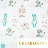 Tissu Coton Motif Robots