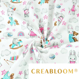 Tissu Coton Motif Lapins
