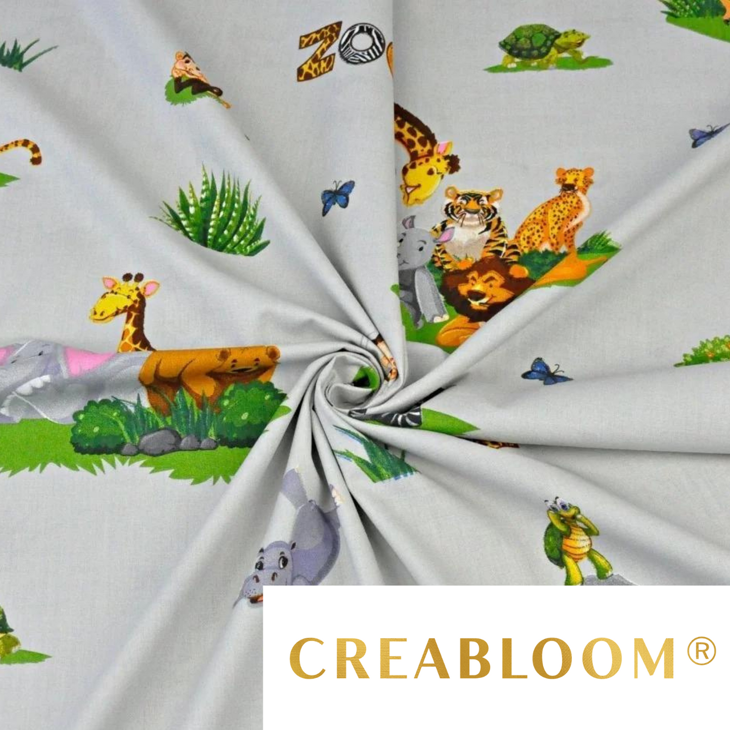 Tissu Coton Motif Zoo