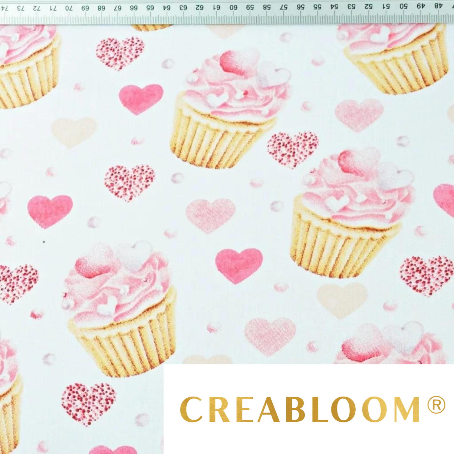 Tissu Coton Motif Cupcakes