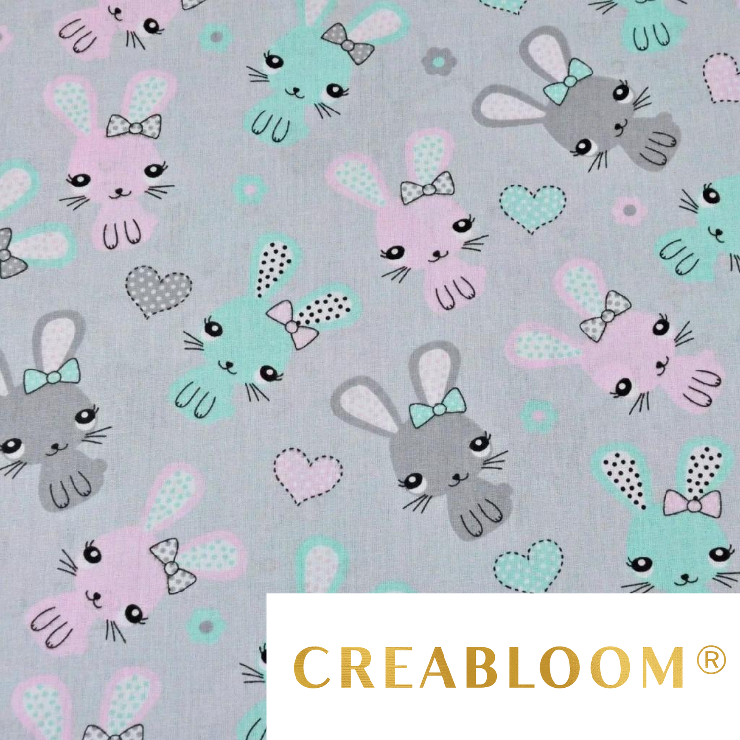 Tissu Coton Motif Lapins