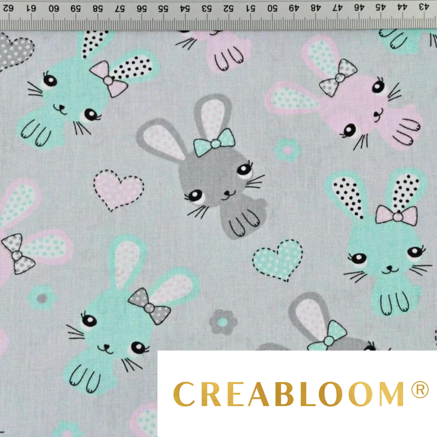 Tissu Coton Motif Lapins