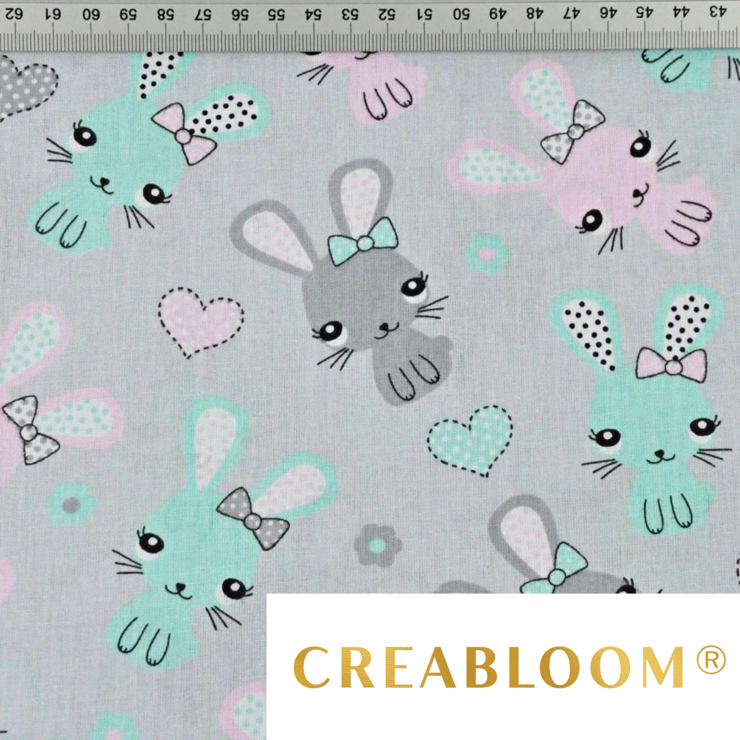 Tissu Coton Motif Lapins