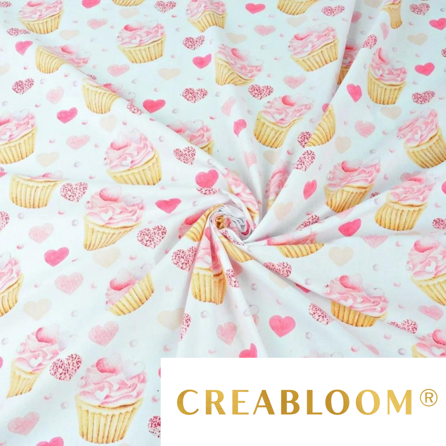Tissu Coton Motif Cupcakes