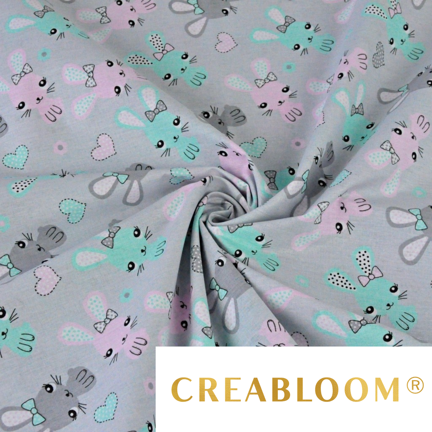 Tissu Coton Motif Lapins