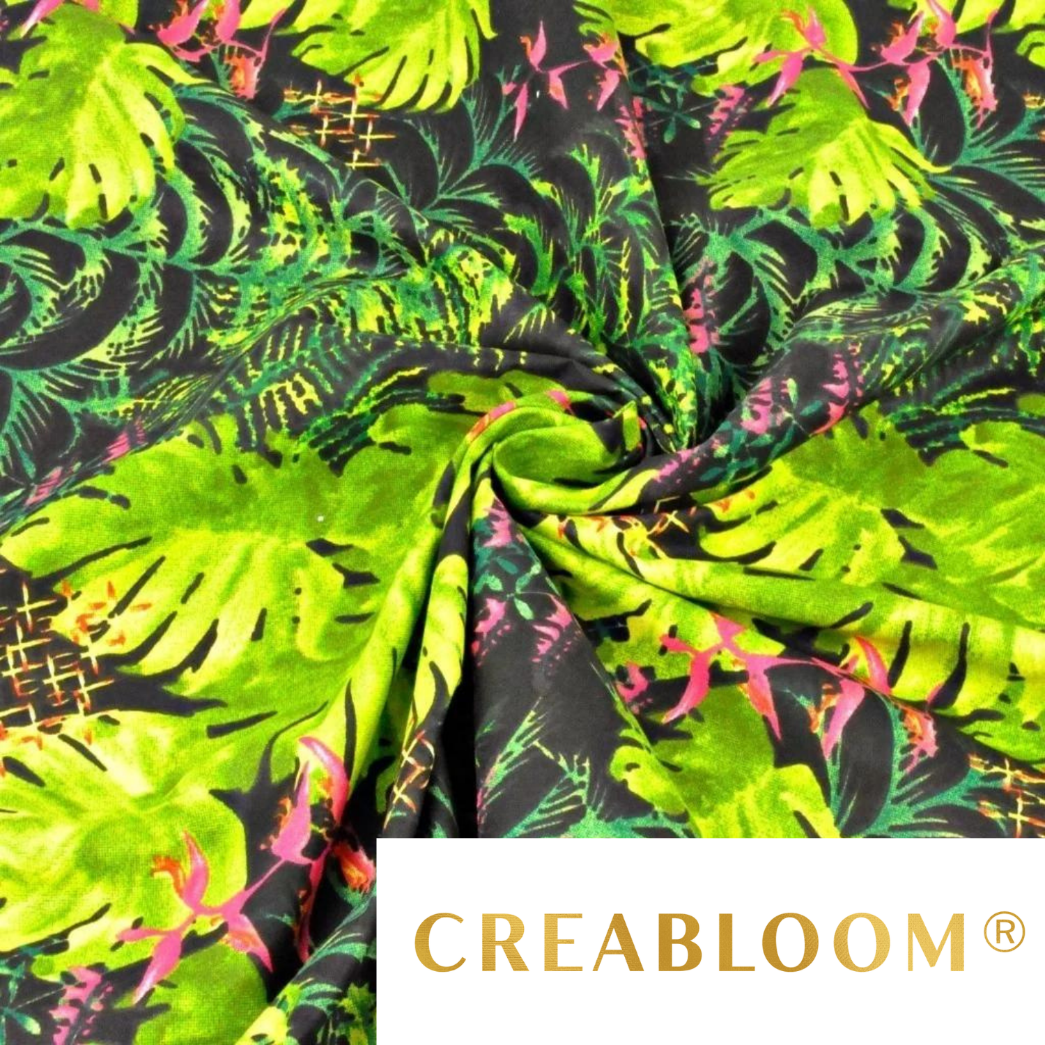 Tissu Coton Motif Fleurs Et Plantes