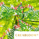 Tissu Coton Motif Plantes Et Fleurs