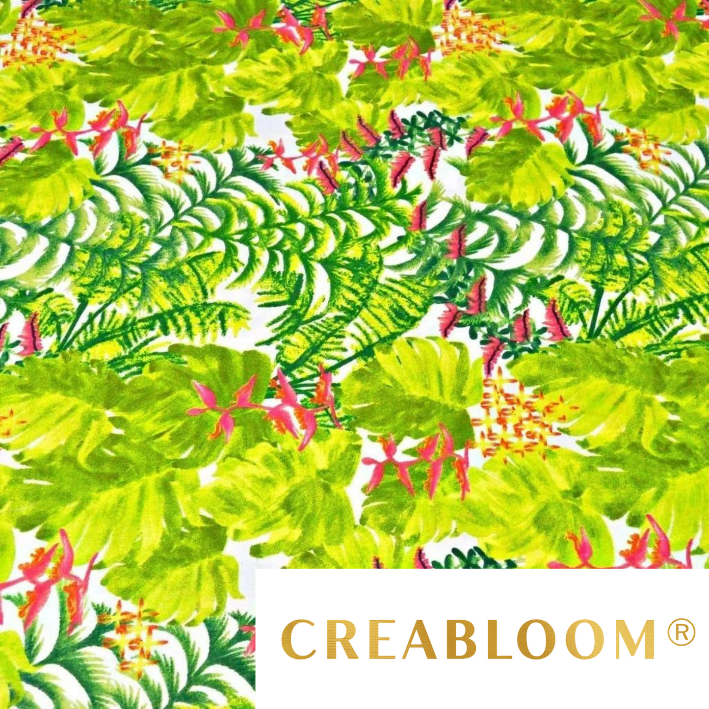 Tissu Coton Motif Plantes Et Fleurs