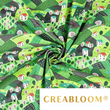 Tissu Coton Motif Paysage