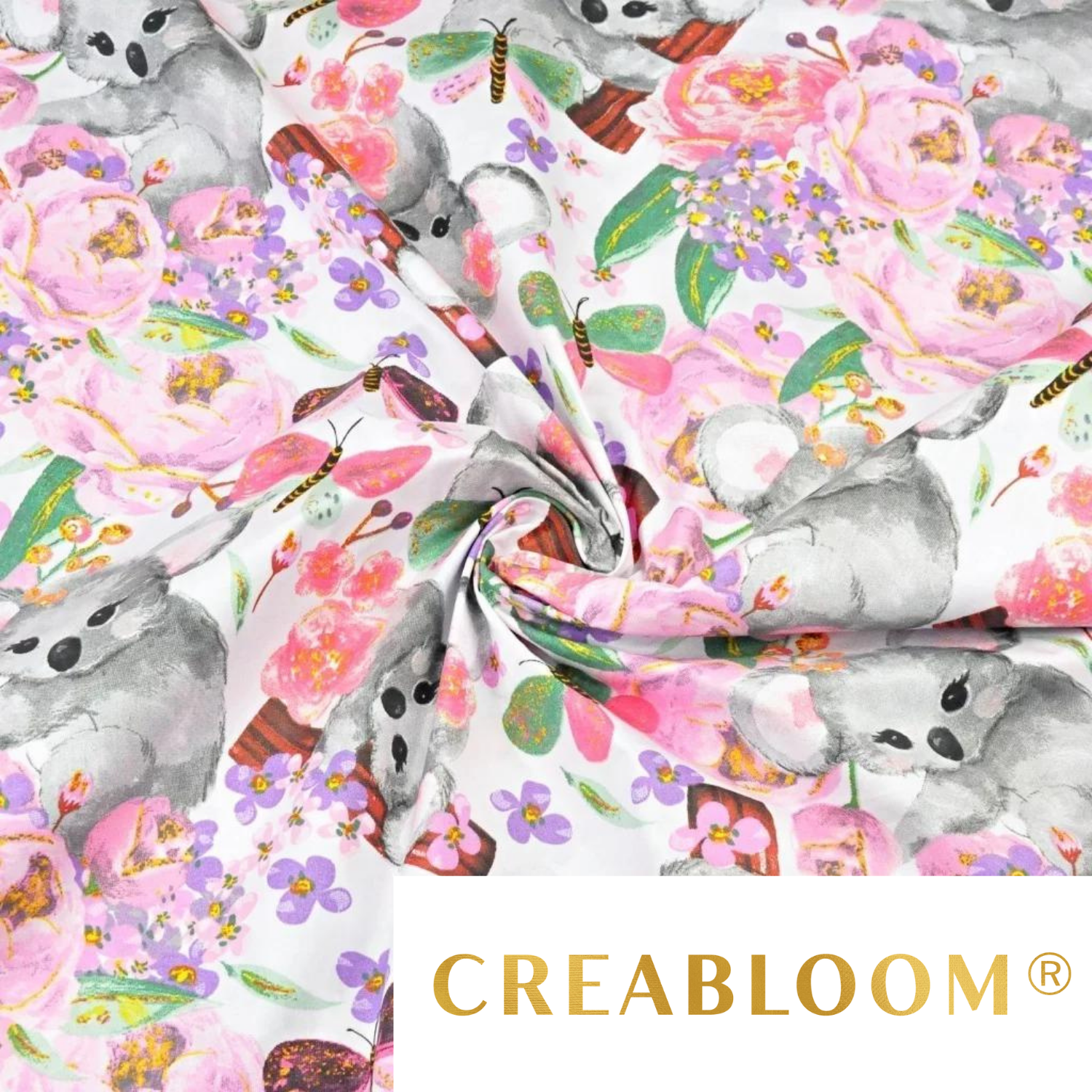 Tissu Coton Motif Koalas