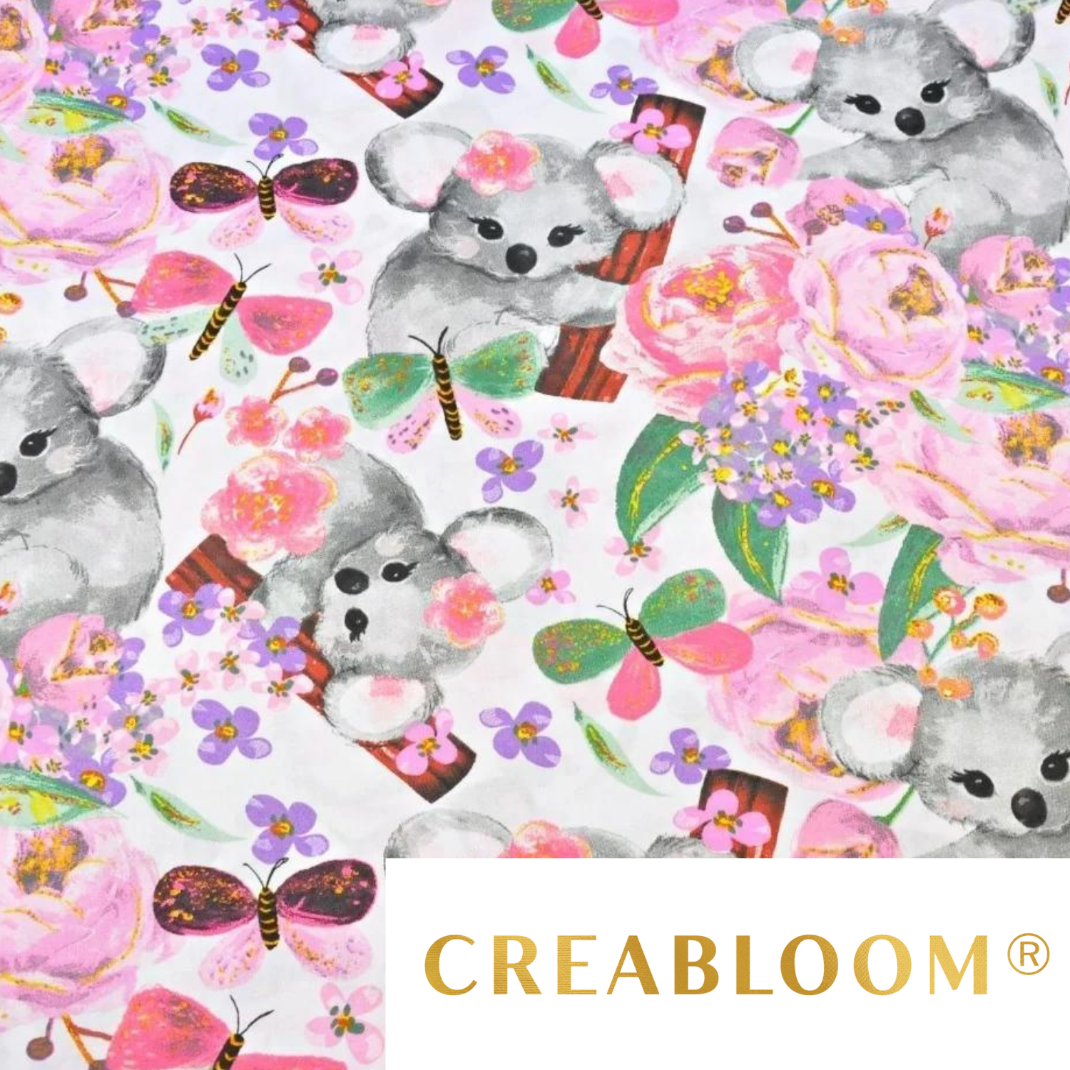 Tissu Coton Motif Koalas