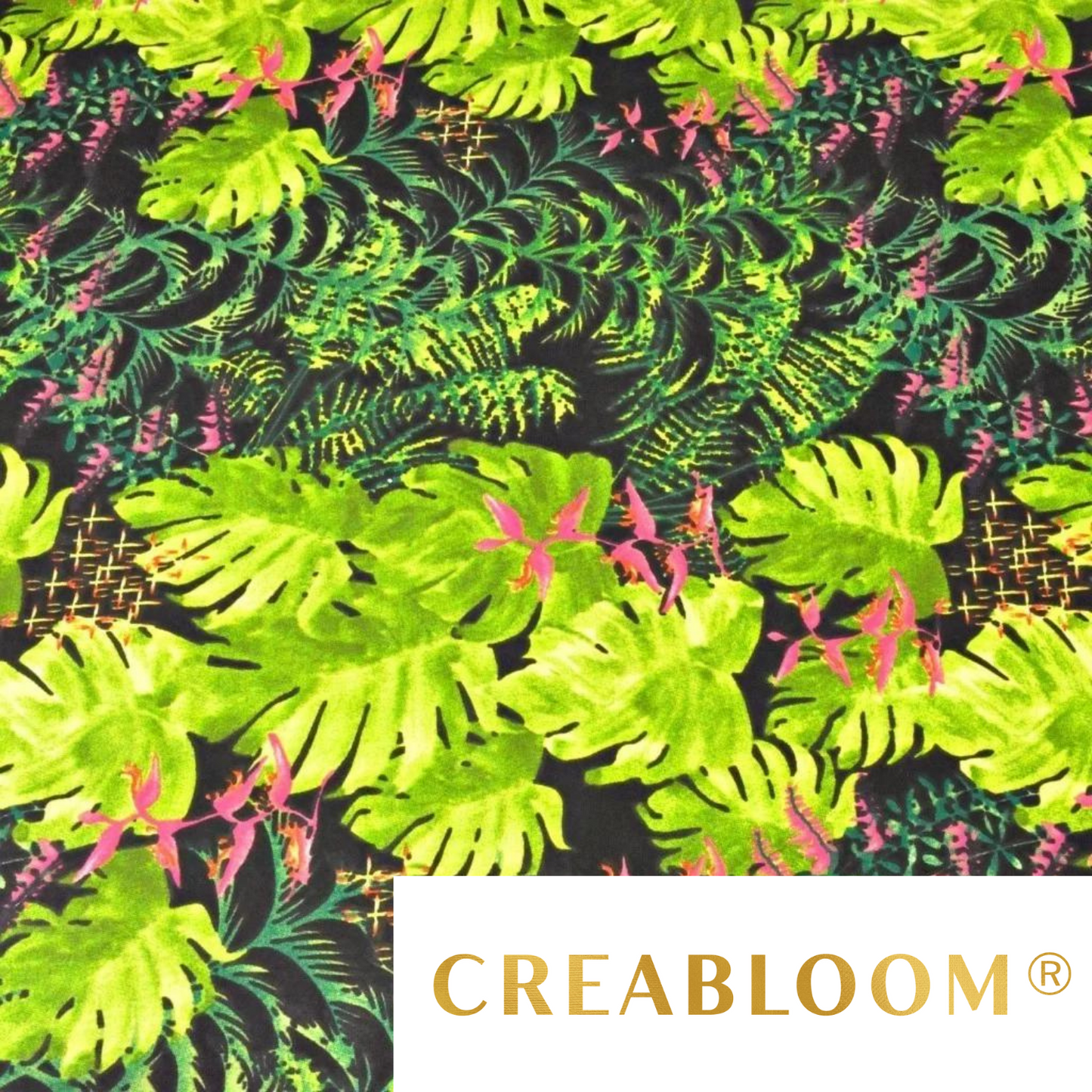 Tissu Coton Motif Fleurs Et Plantes