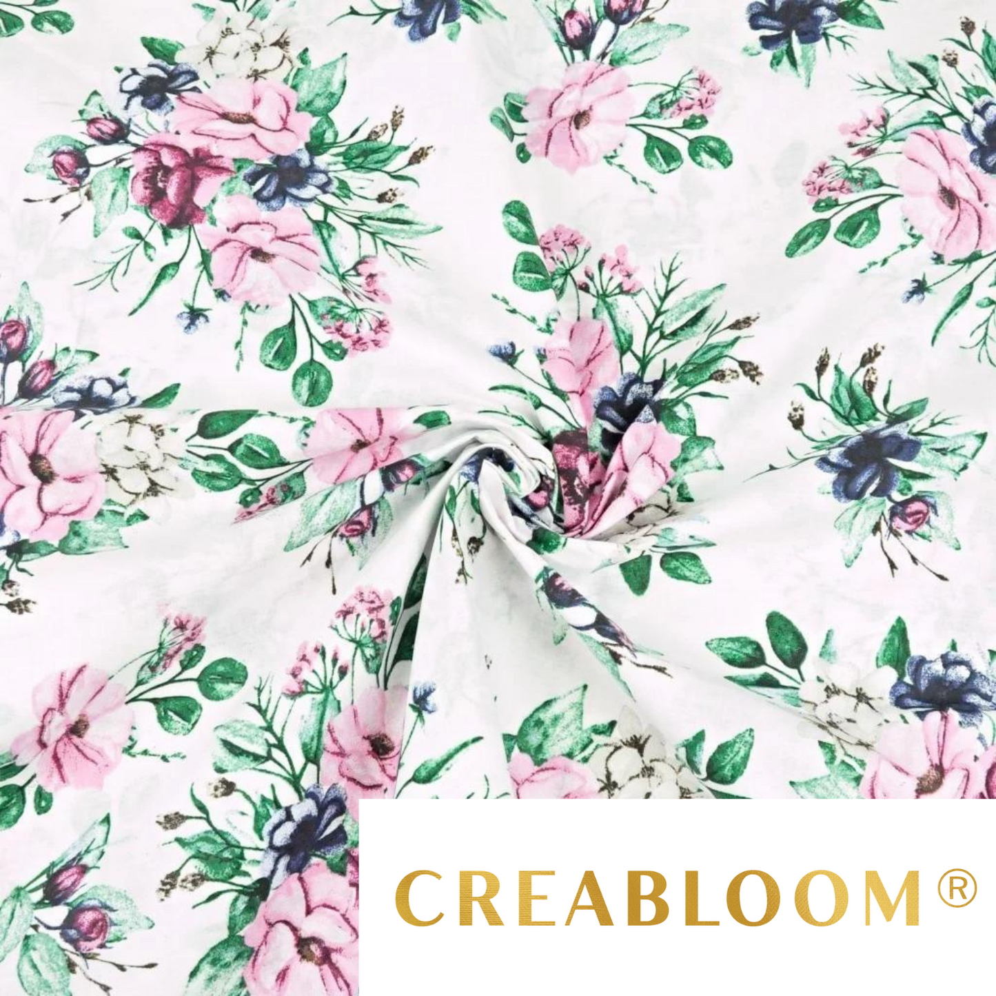 Tissu Coton Motif Fleurs