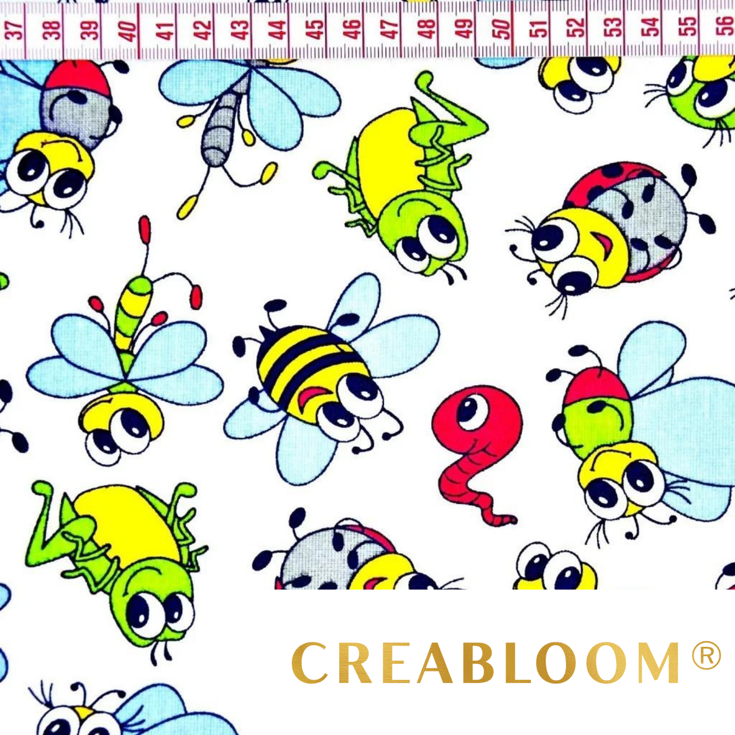 Tissu Coton Motif Insectes