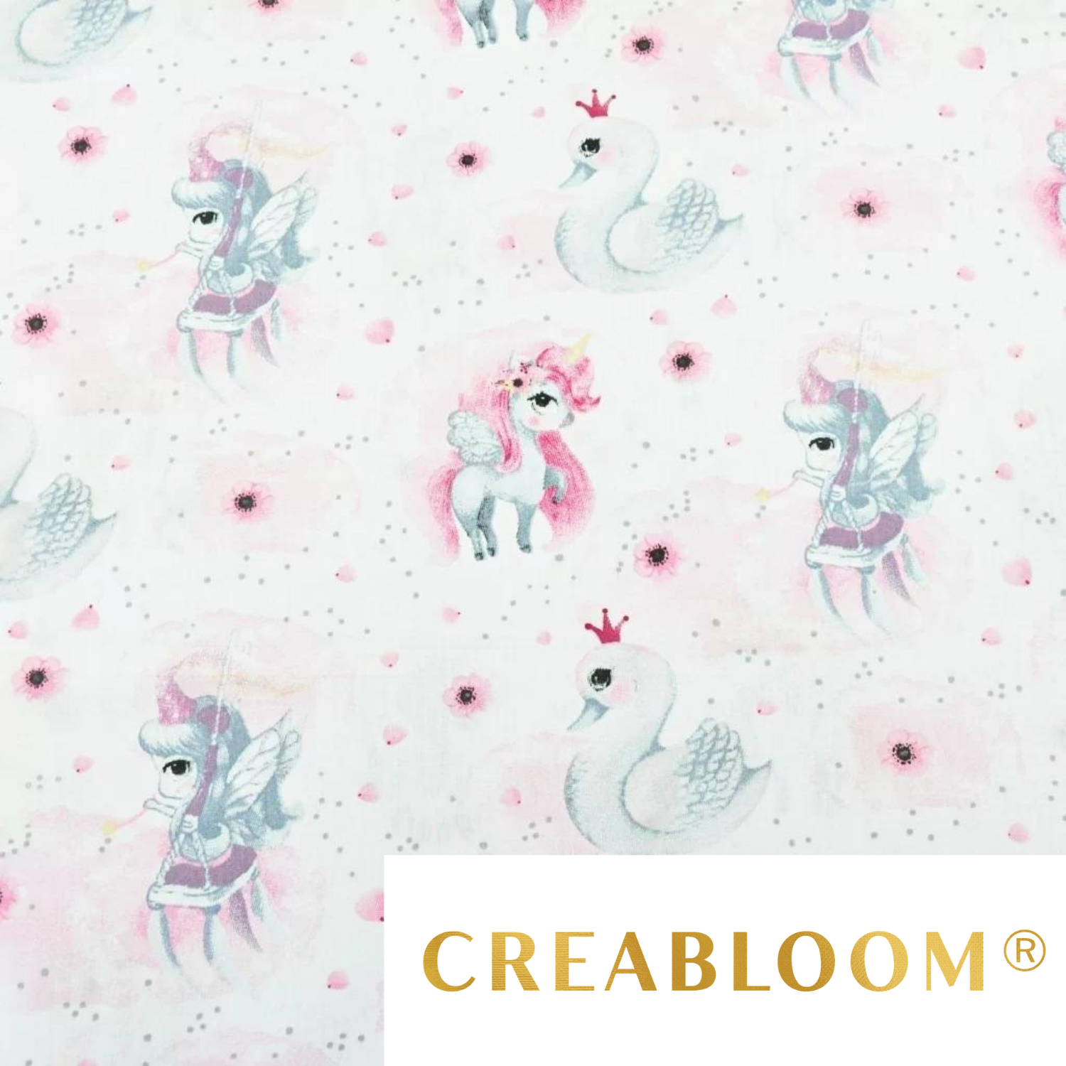 Tissu Coton Motif Licornes