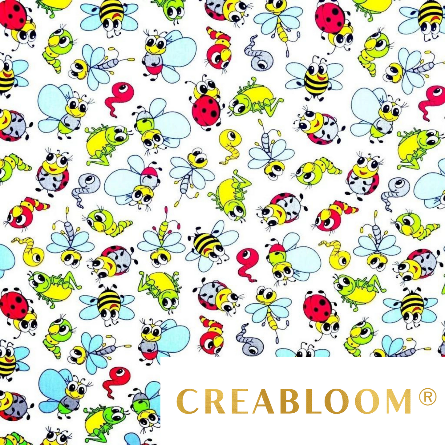 Tissu Coton Motif Insectes