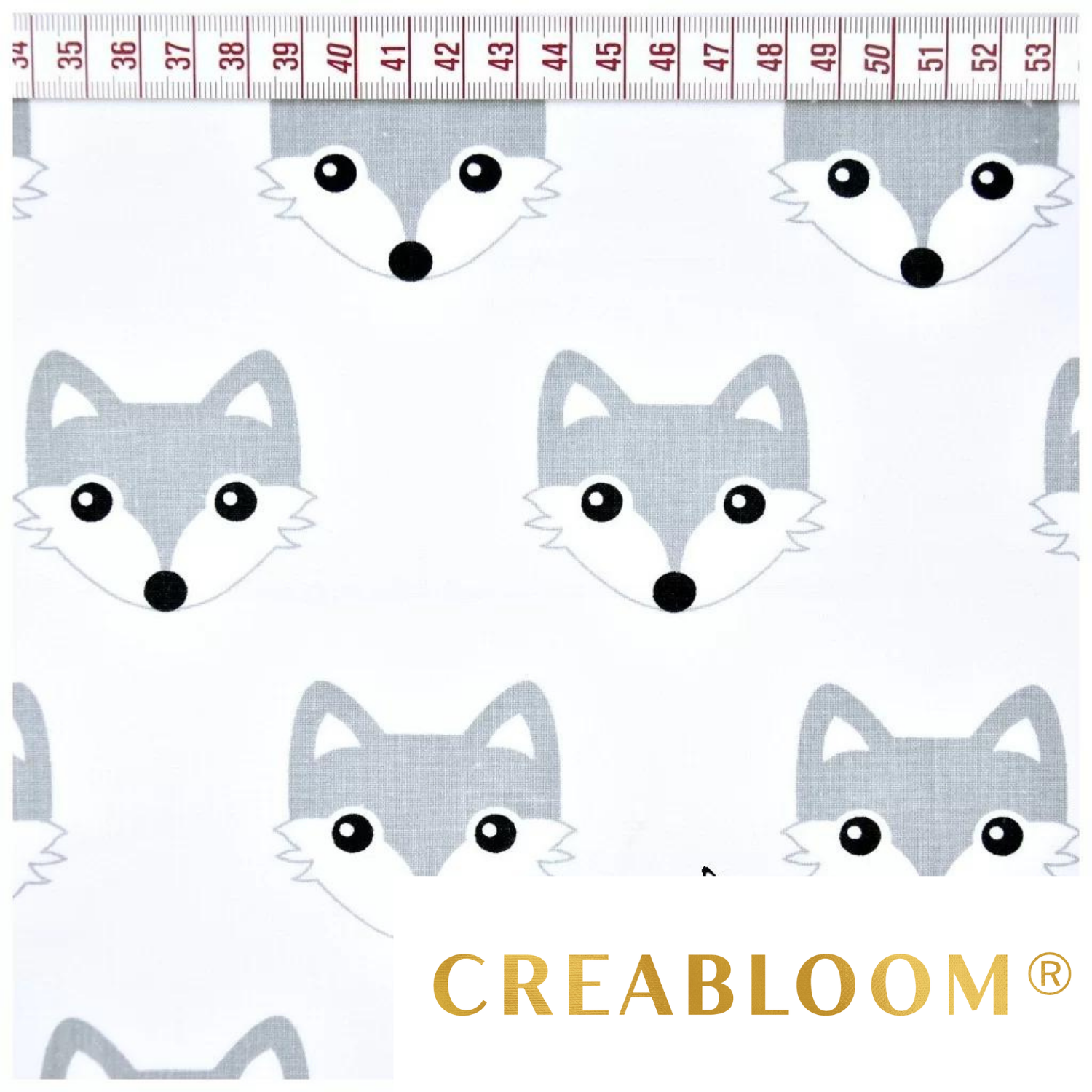 Tissu Coton Motif Renards