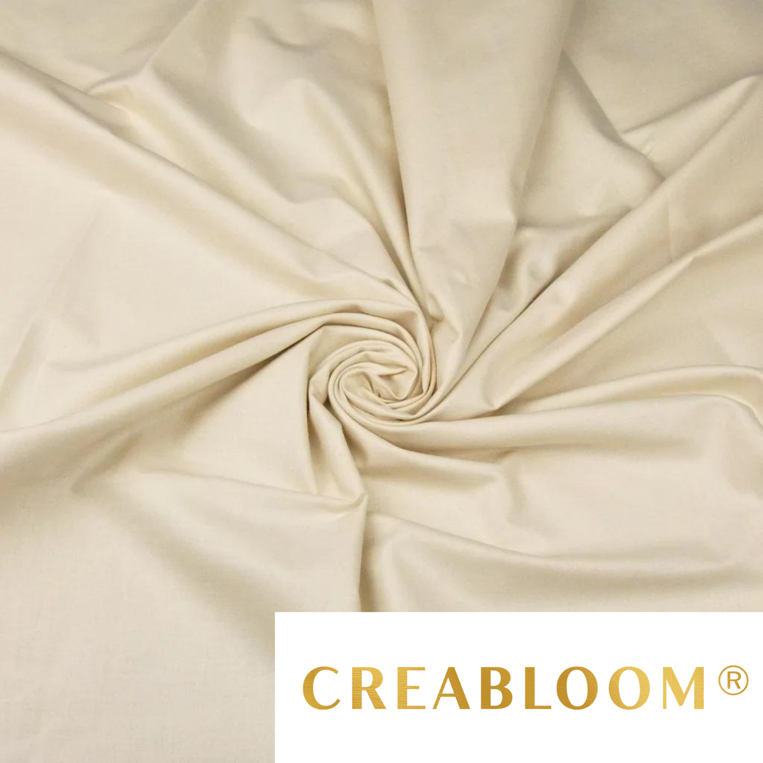 Tissu Coton Uni Beige