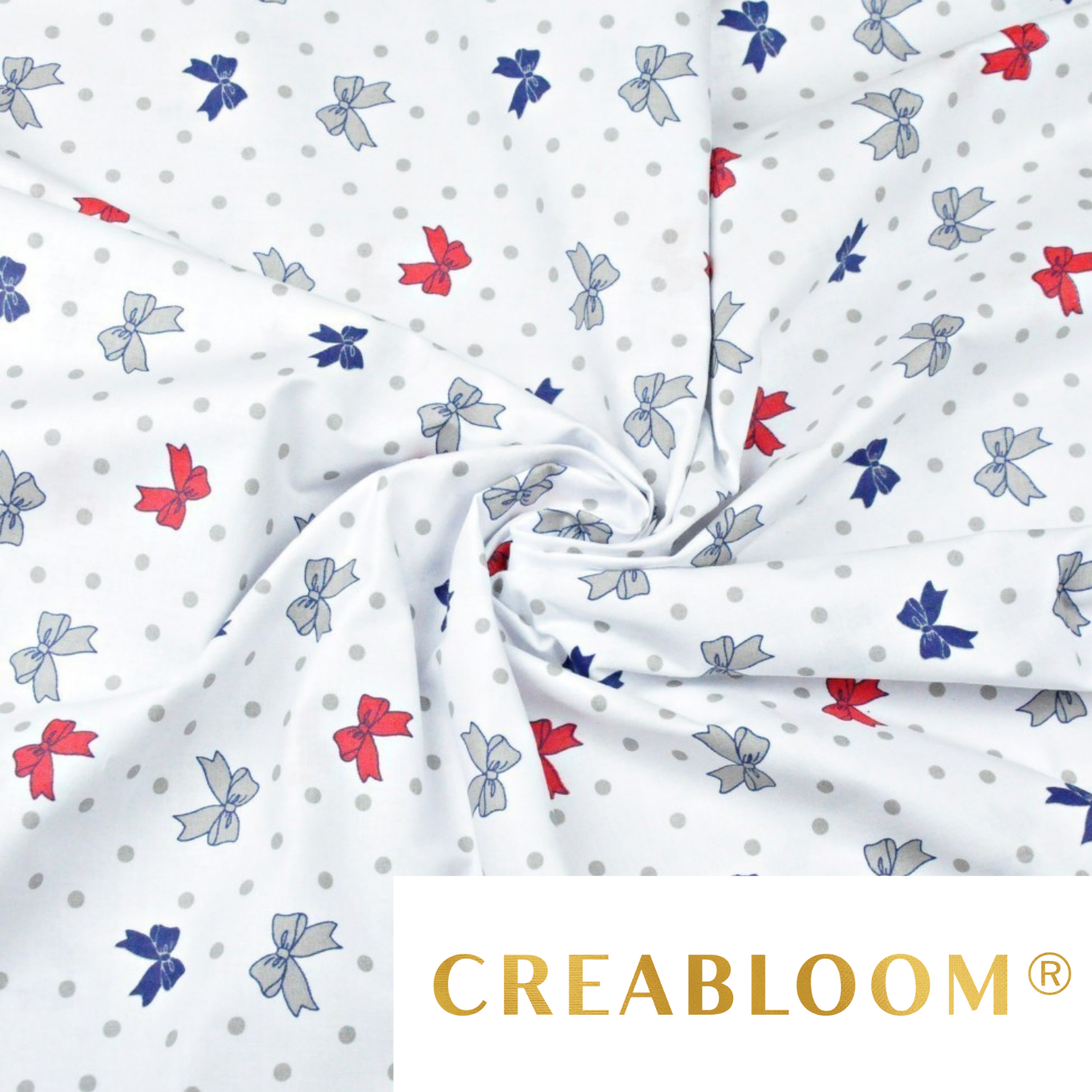 Tissu Coton Motif Noeuds