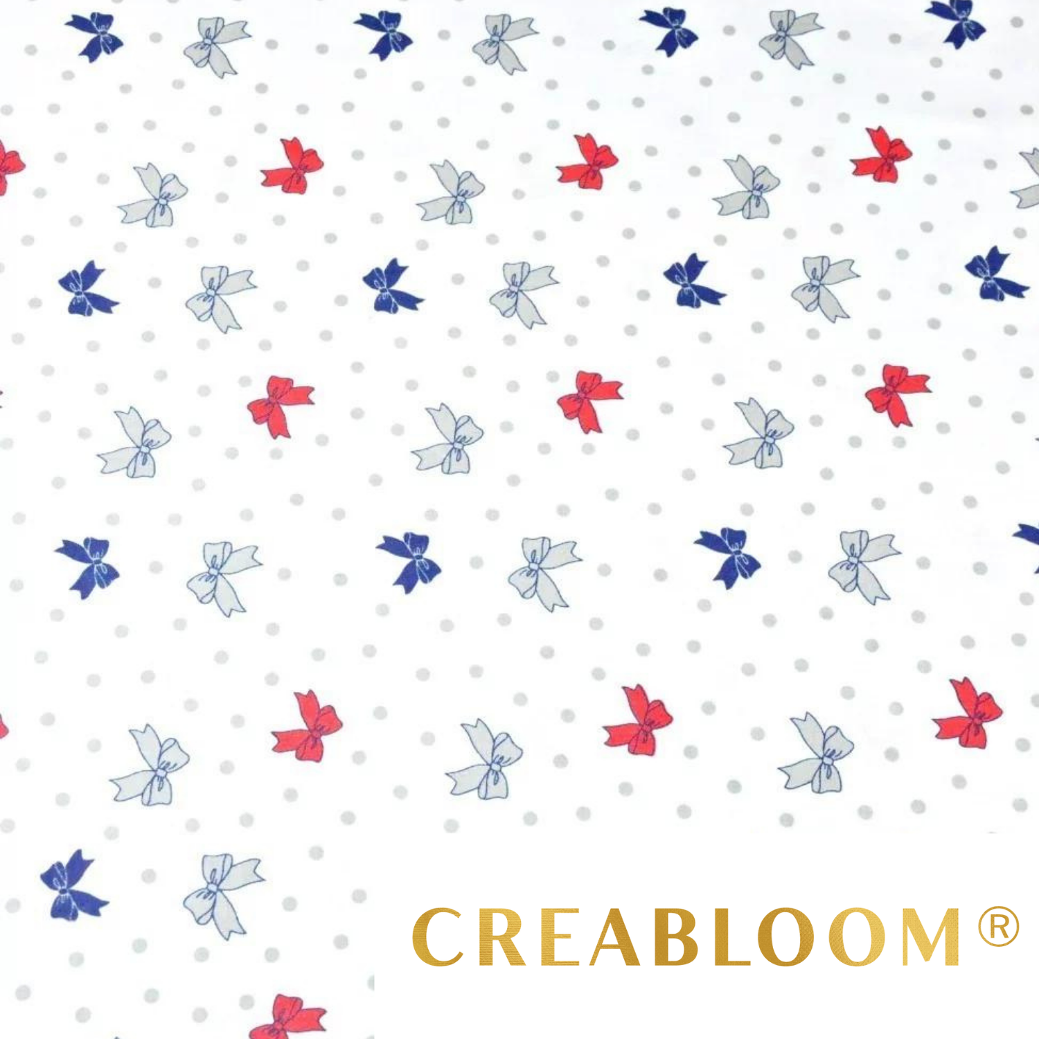 Tissu Coton Motif Noeuds