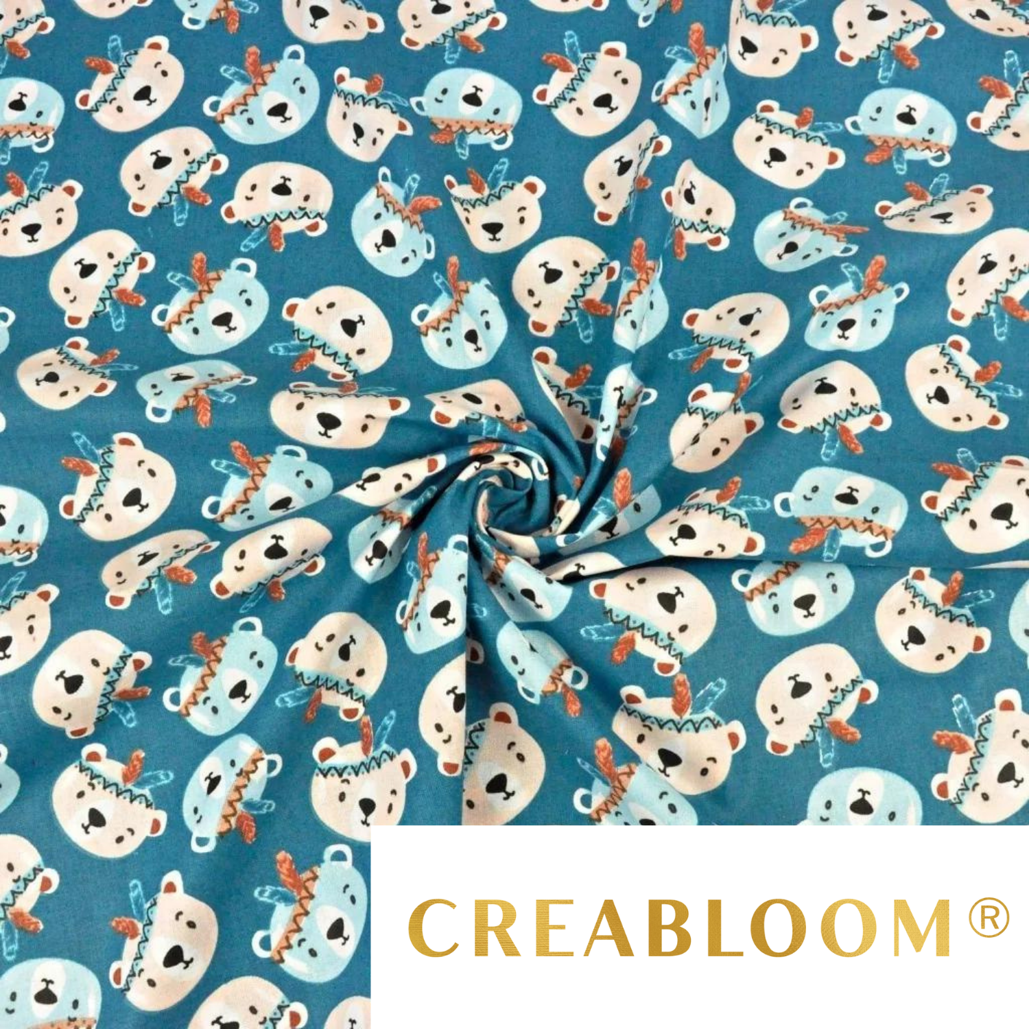 Tissu Coton Motif Oursons