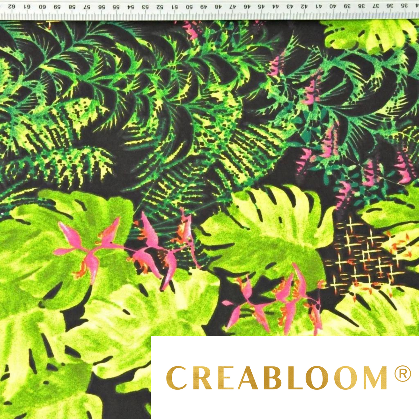 Tissu Coton Motif Fleurs Et Plantes