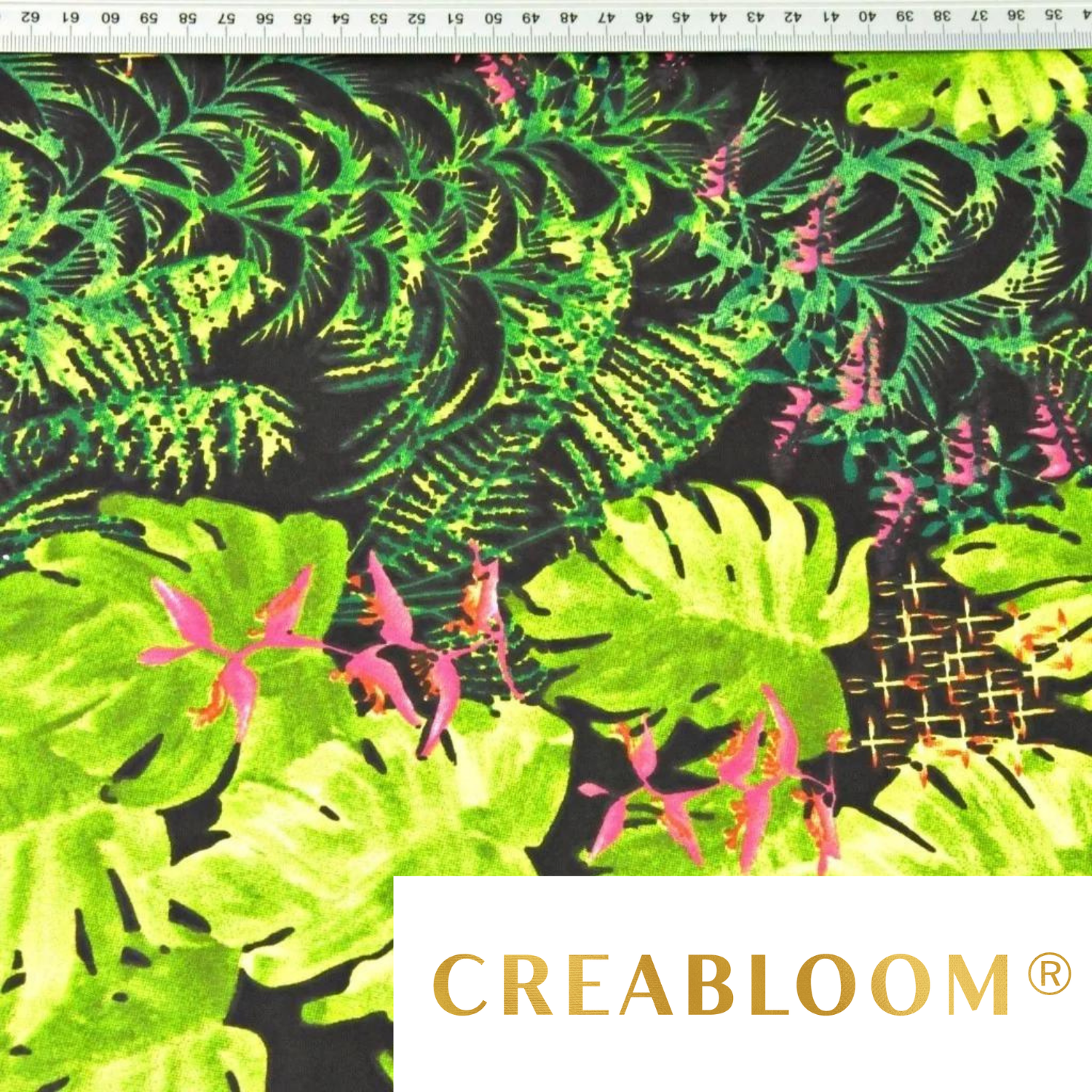 Tissu Coton Motif Fleurs Et Plantes