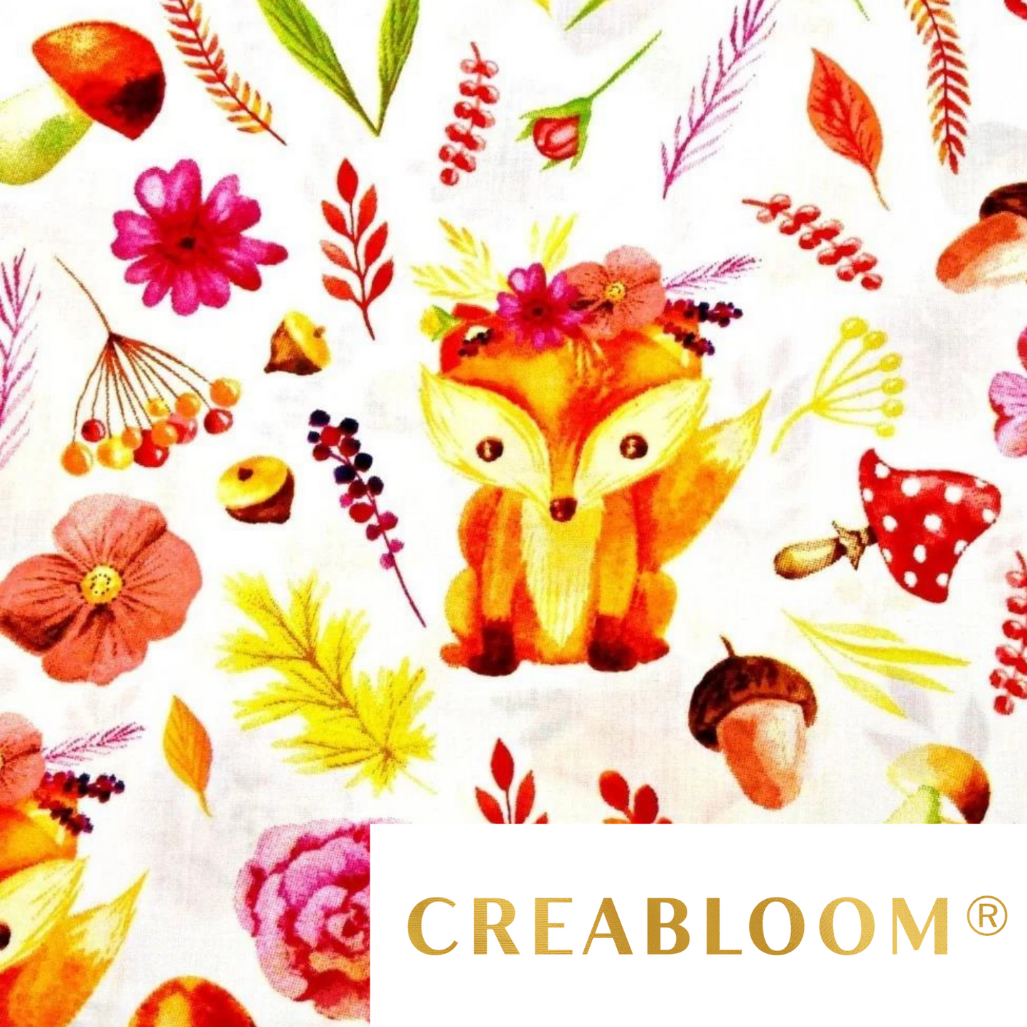 Tissu Coton Motif Renards