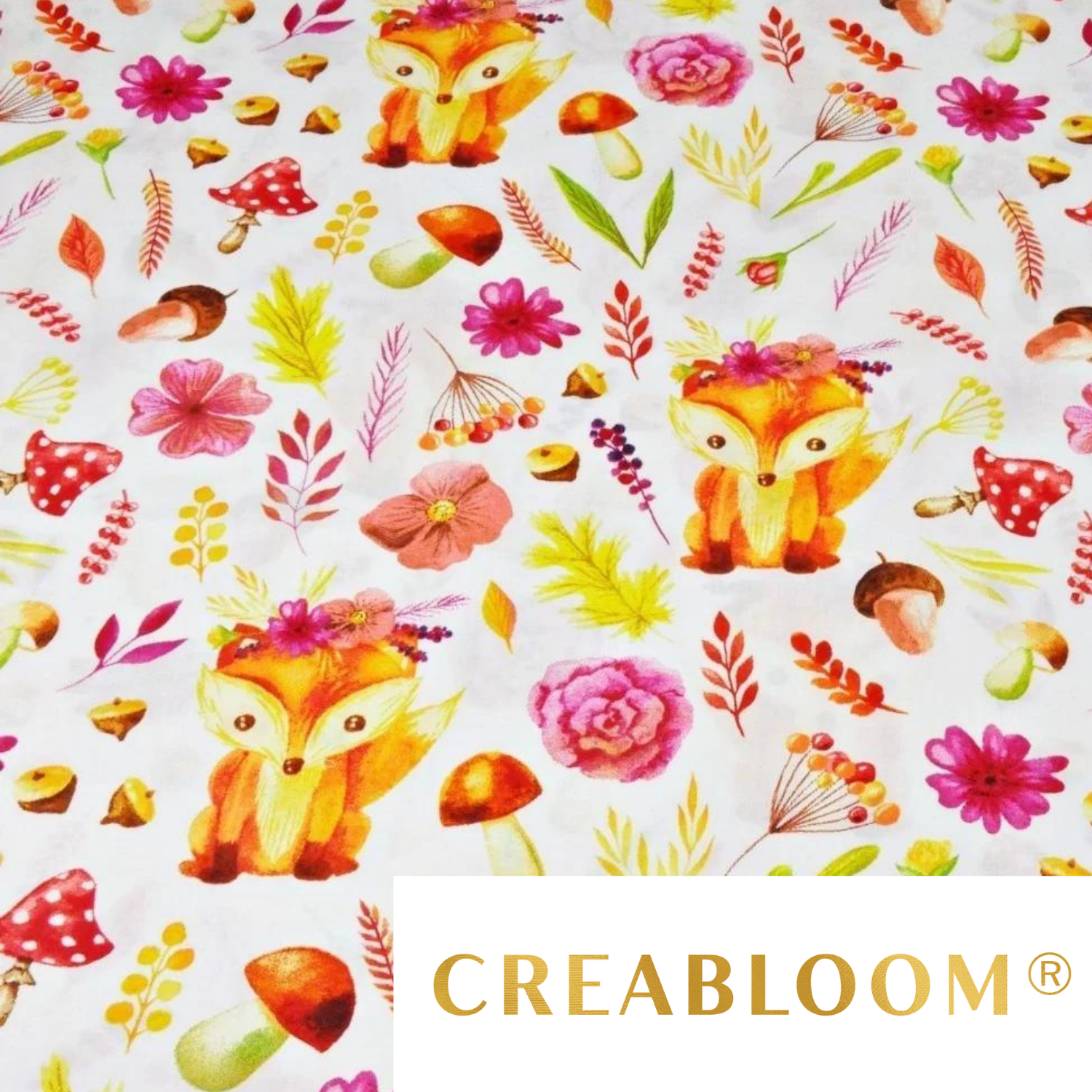 Tissu Coton Motif Renards