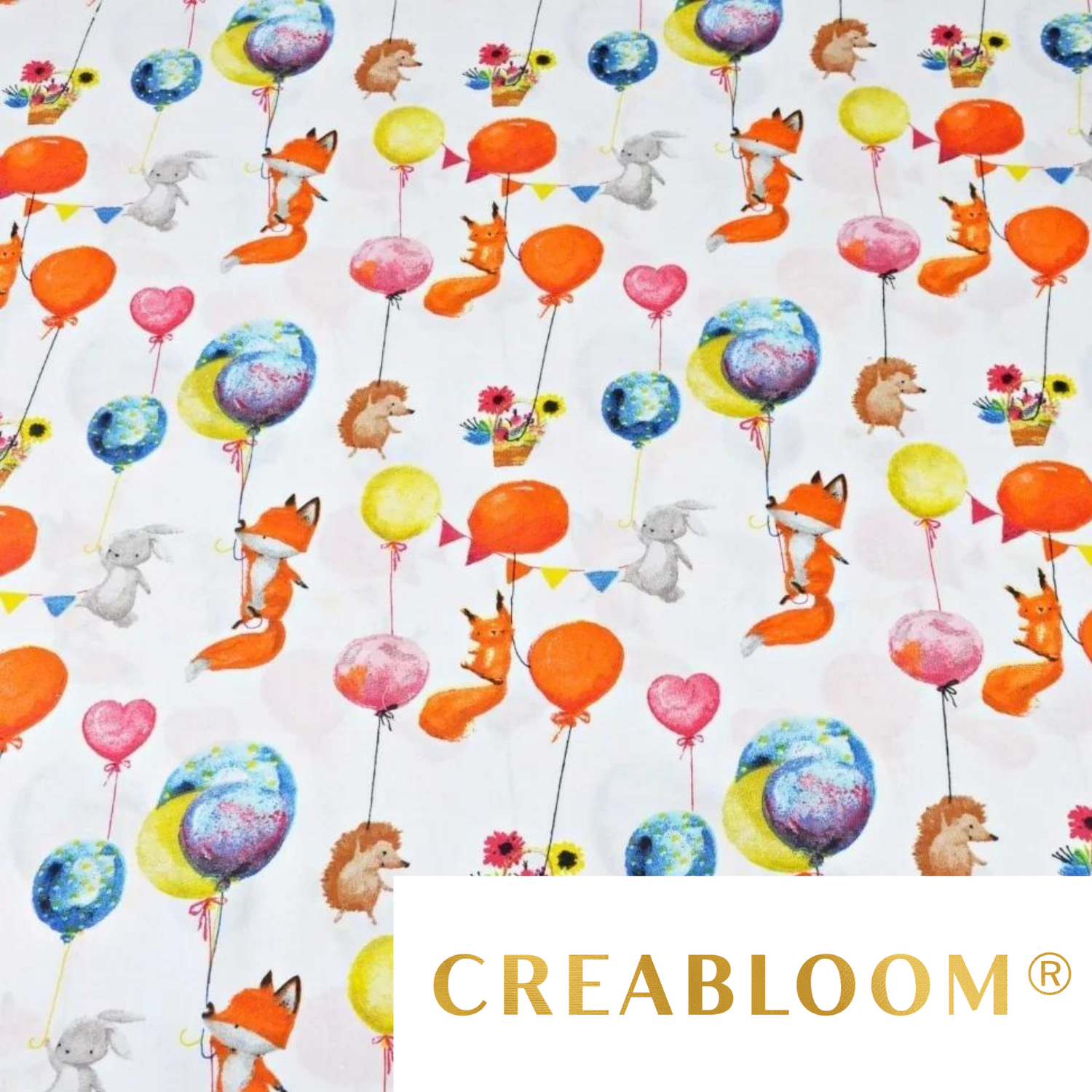 Tissu Coton Motif Renards