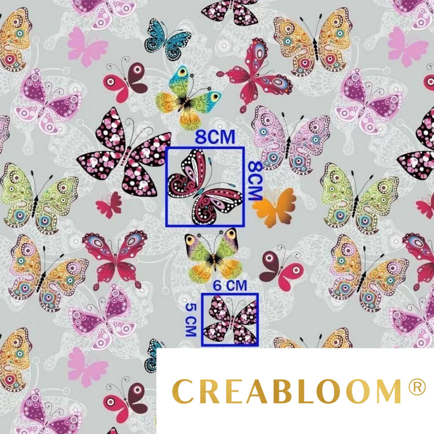 Tissu Coton Motif Papillons