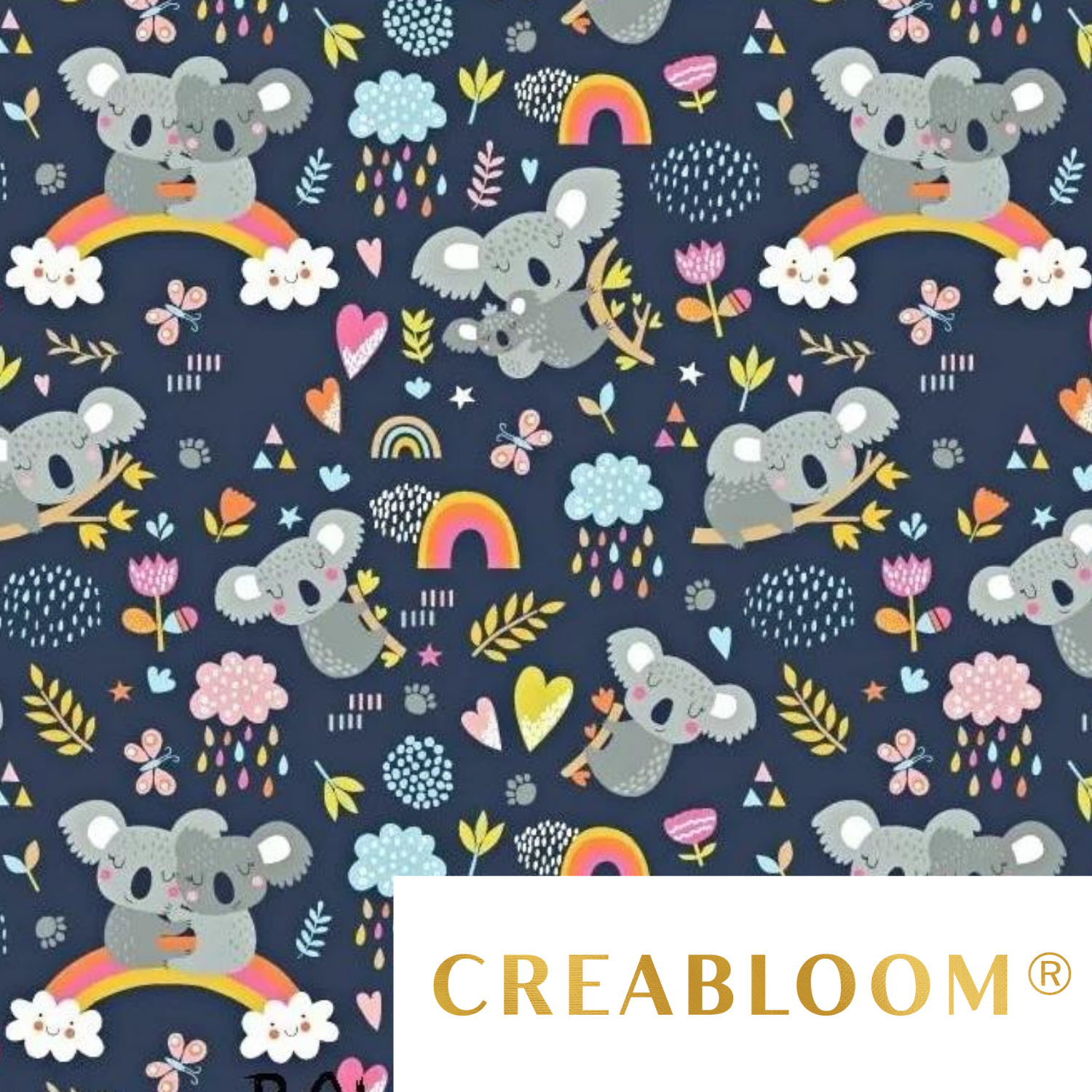 Tissu Coton Motif Koalas